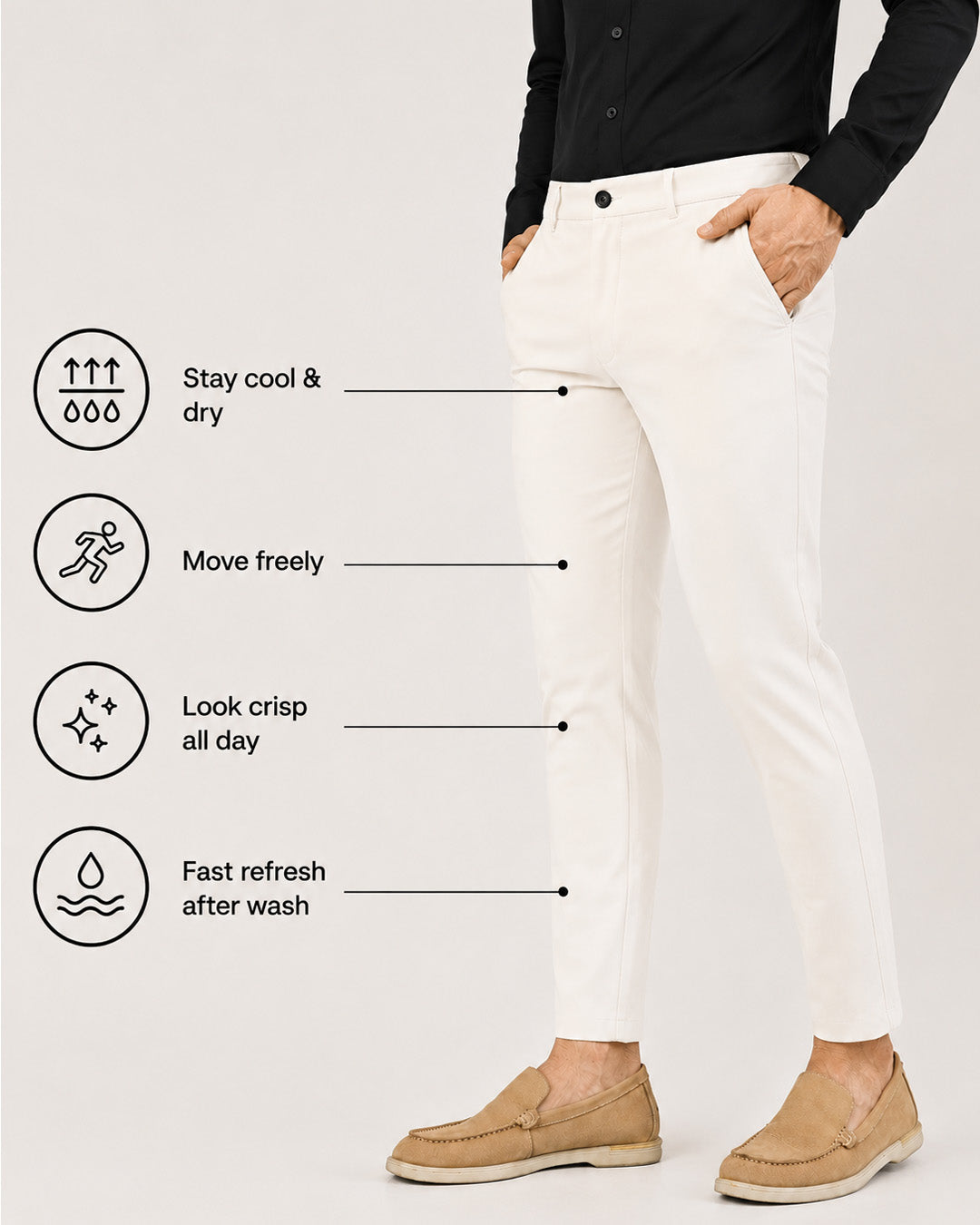 White - Power Stretch All Mode Pants