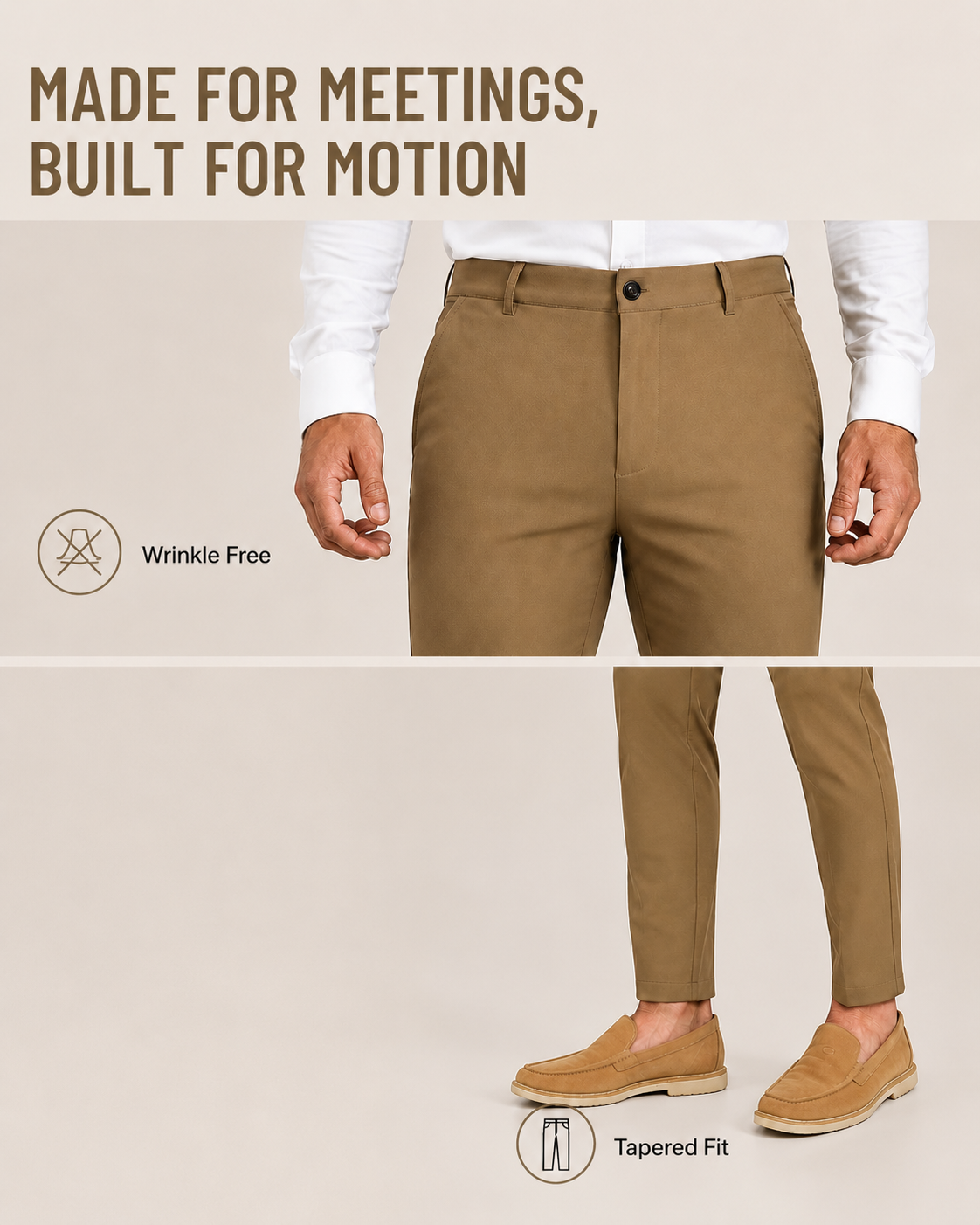 Beige - Power Stretch All Mode Pants