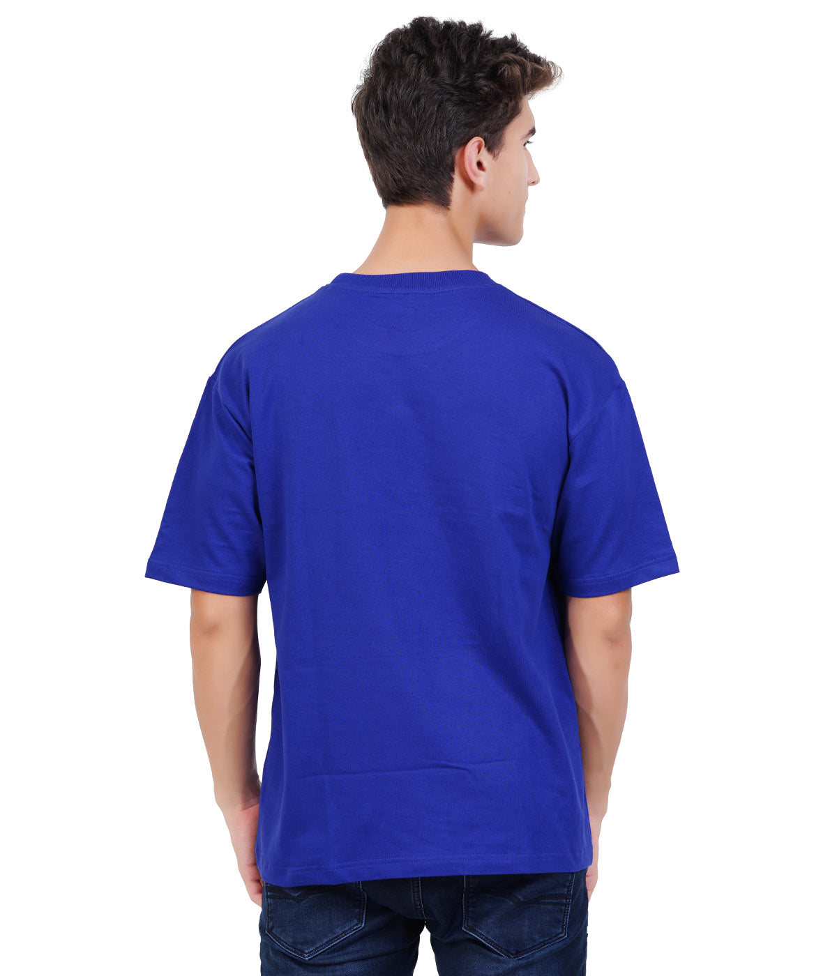 Oversized 100% Cotton T-Shirt – Indigo | Deep Tone Casual Classic
