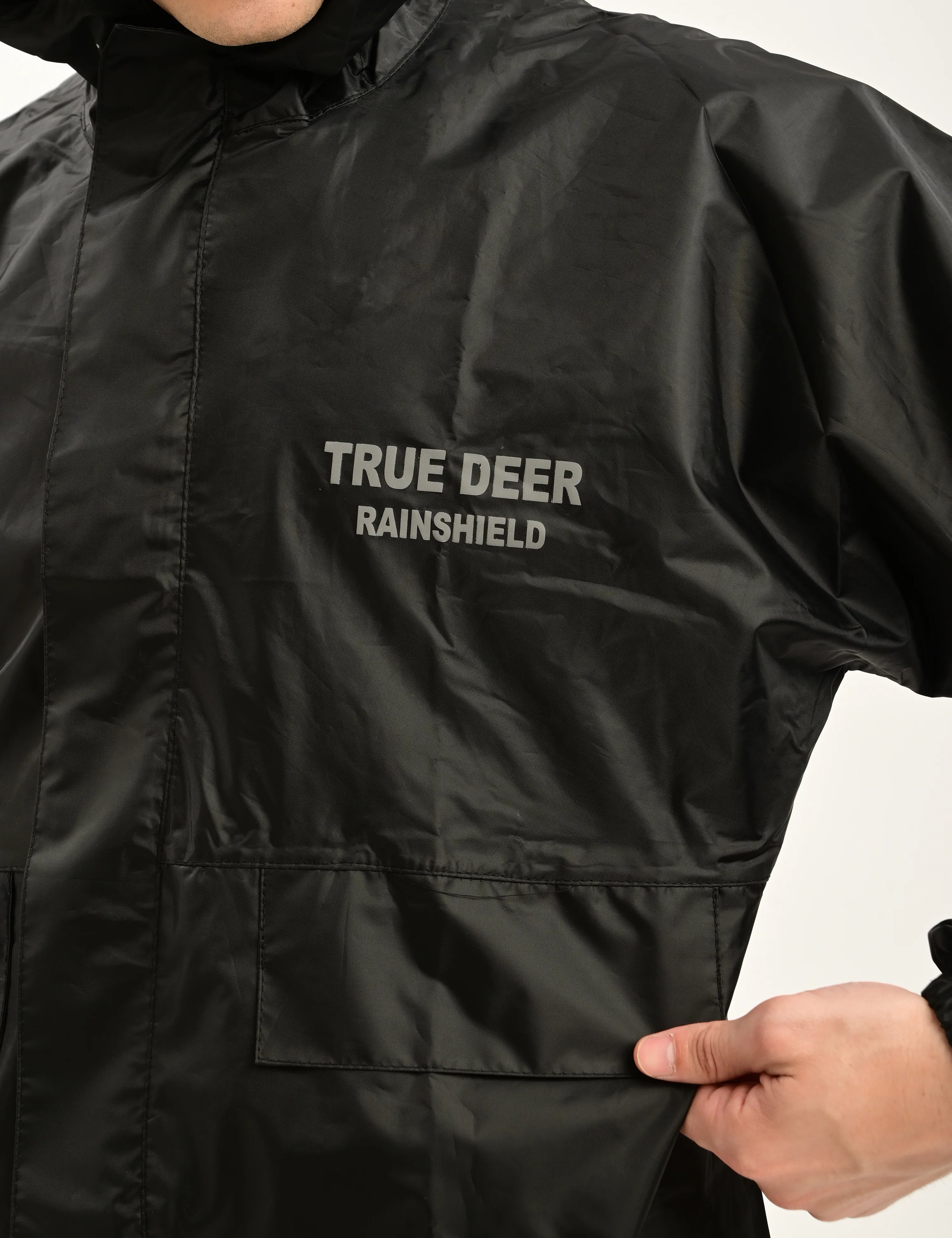 Black  - RainShield Jacket & Pant | Complimentary Waterproof Mobile Pouch