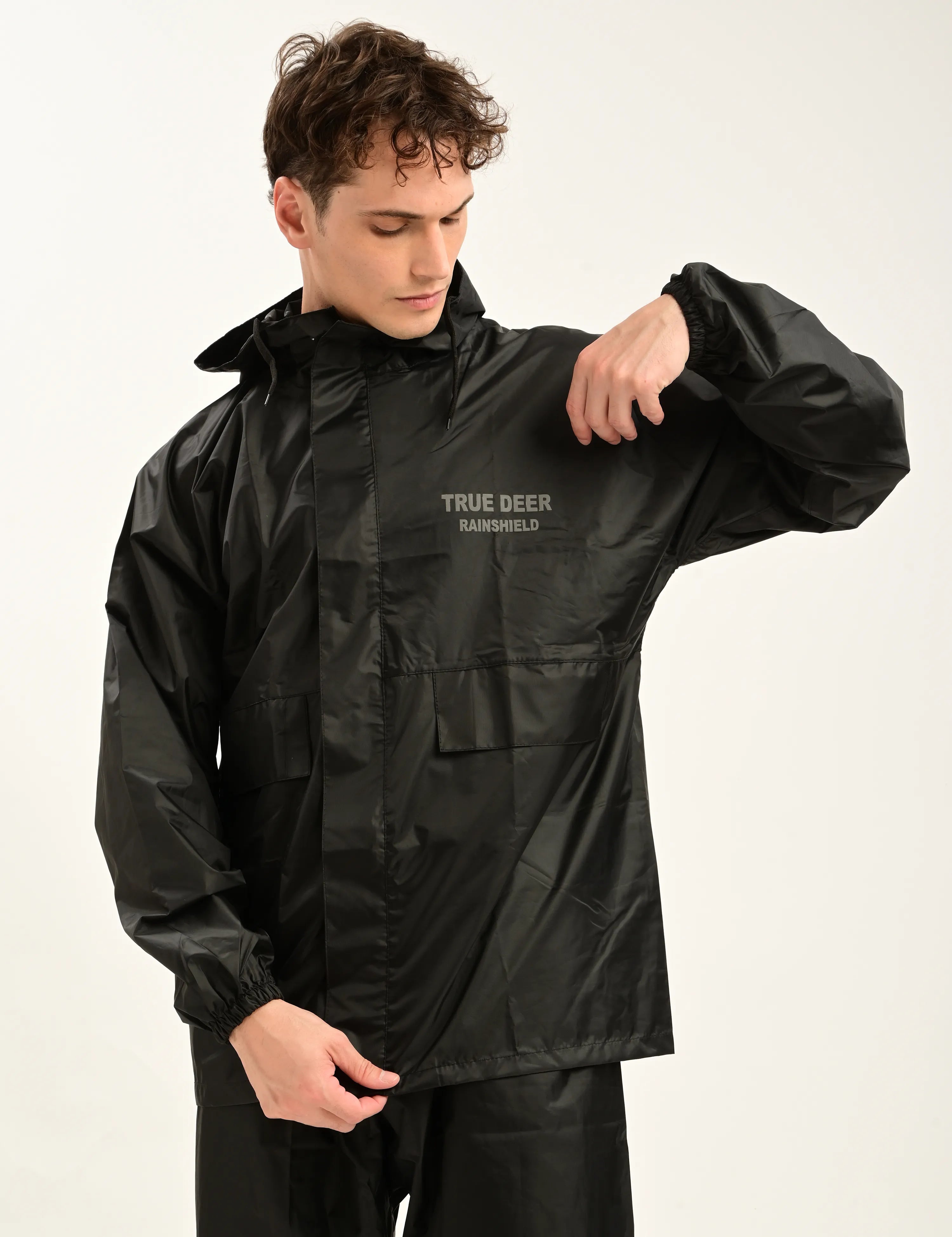 Black  - RainShield Jacket & Pant | Complimentary Waterproof Mobile Pouch
