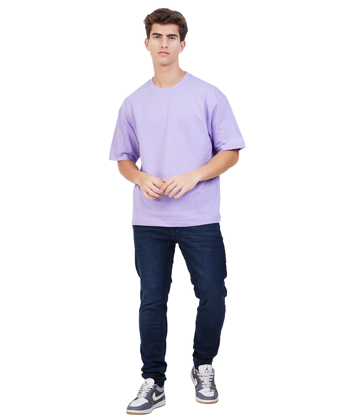 Oversized 100% Cotton T-Shirt – Lilac | Soft Hue, Strong Statement