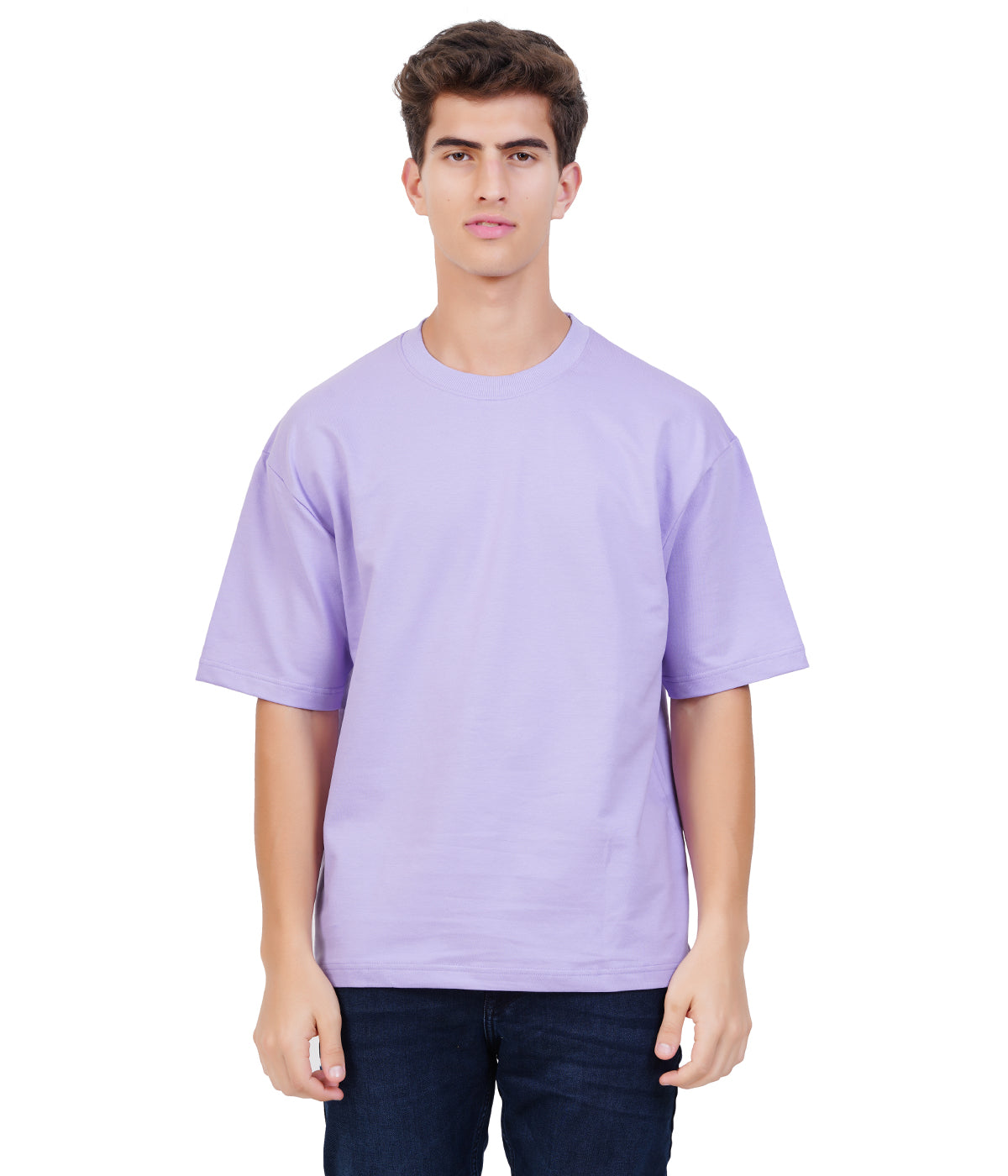 Oversized 100% Cotton T-Shirt – Lilac | Soft Hue, Strong Statement