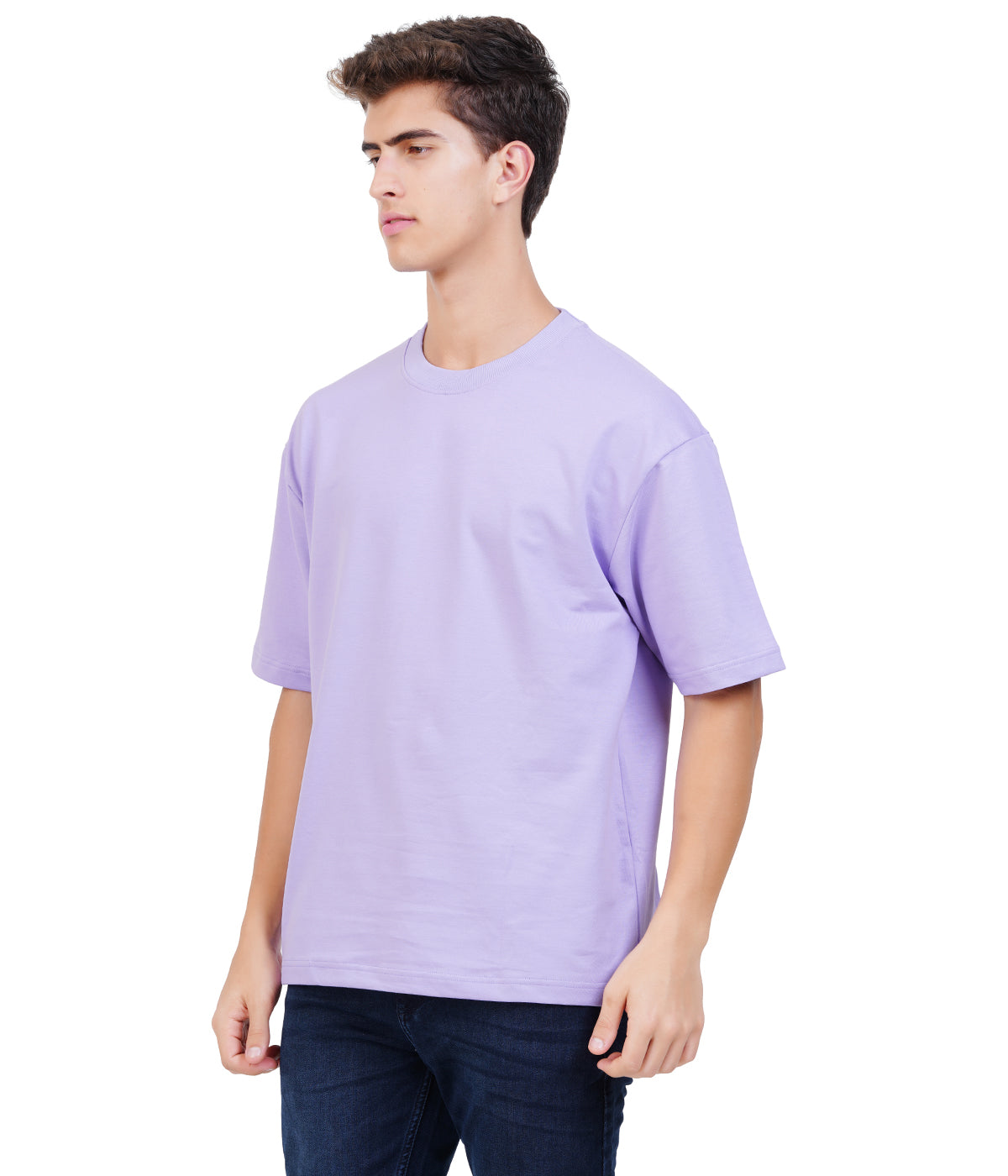Oversized 100% Cotton T-Shirt – Lilac | Soft Hue, Strong Statement
