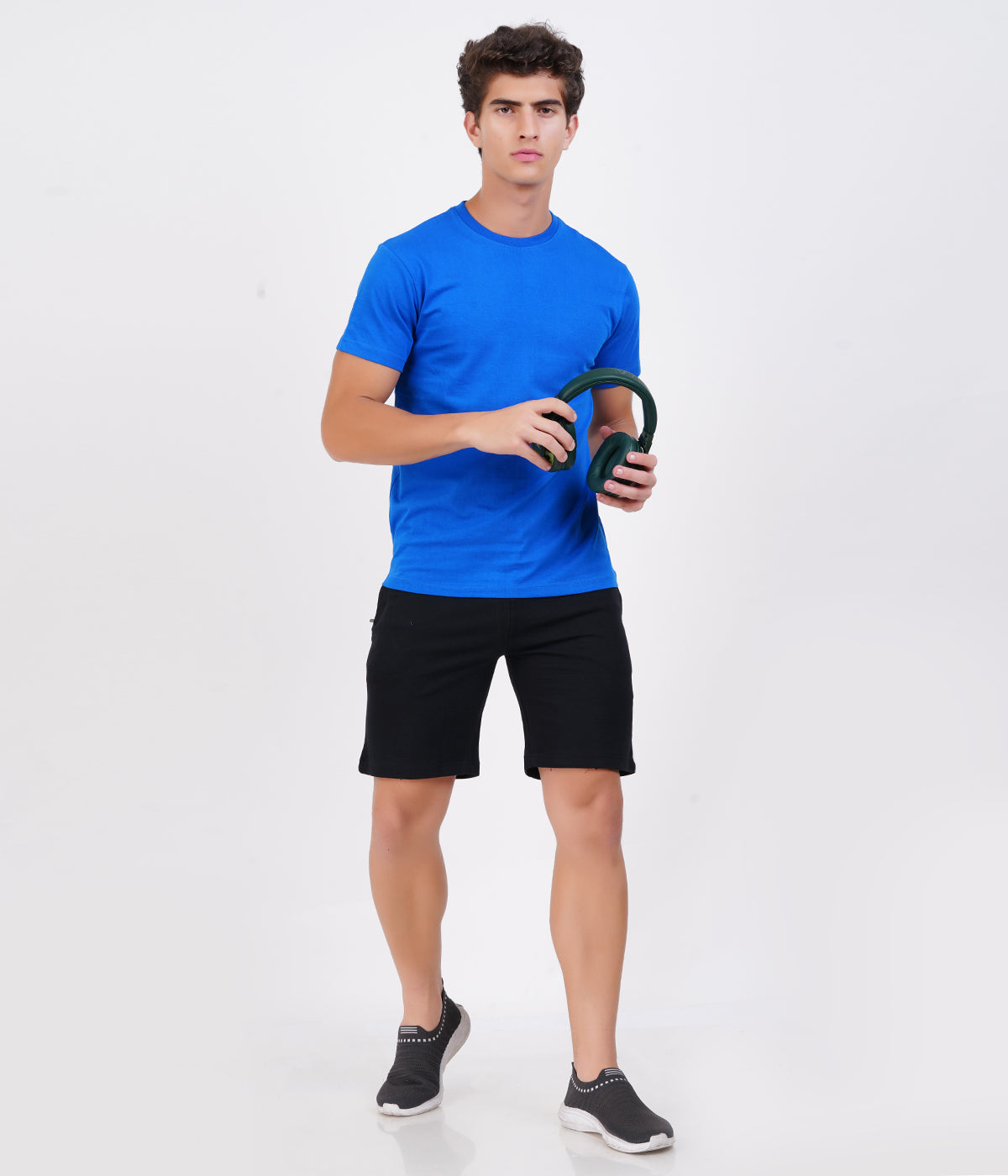 Men’s Basic Piping Shorts Set of 5 | 100% Recycled Cotton Loopknit | Comfort Fit Everyday Combo