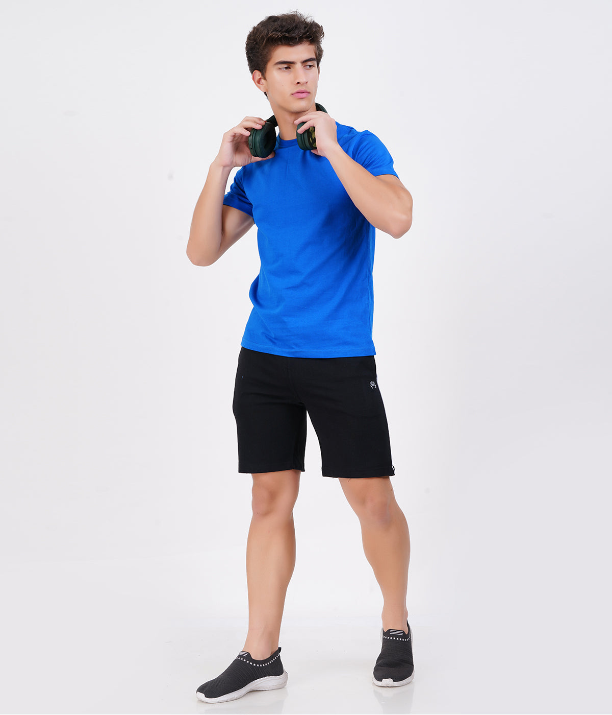 Everyday Essential Men’s Active Combo | Collared T-Shirt without Pocket + Track Pants + Piping Shorts