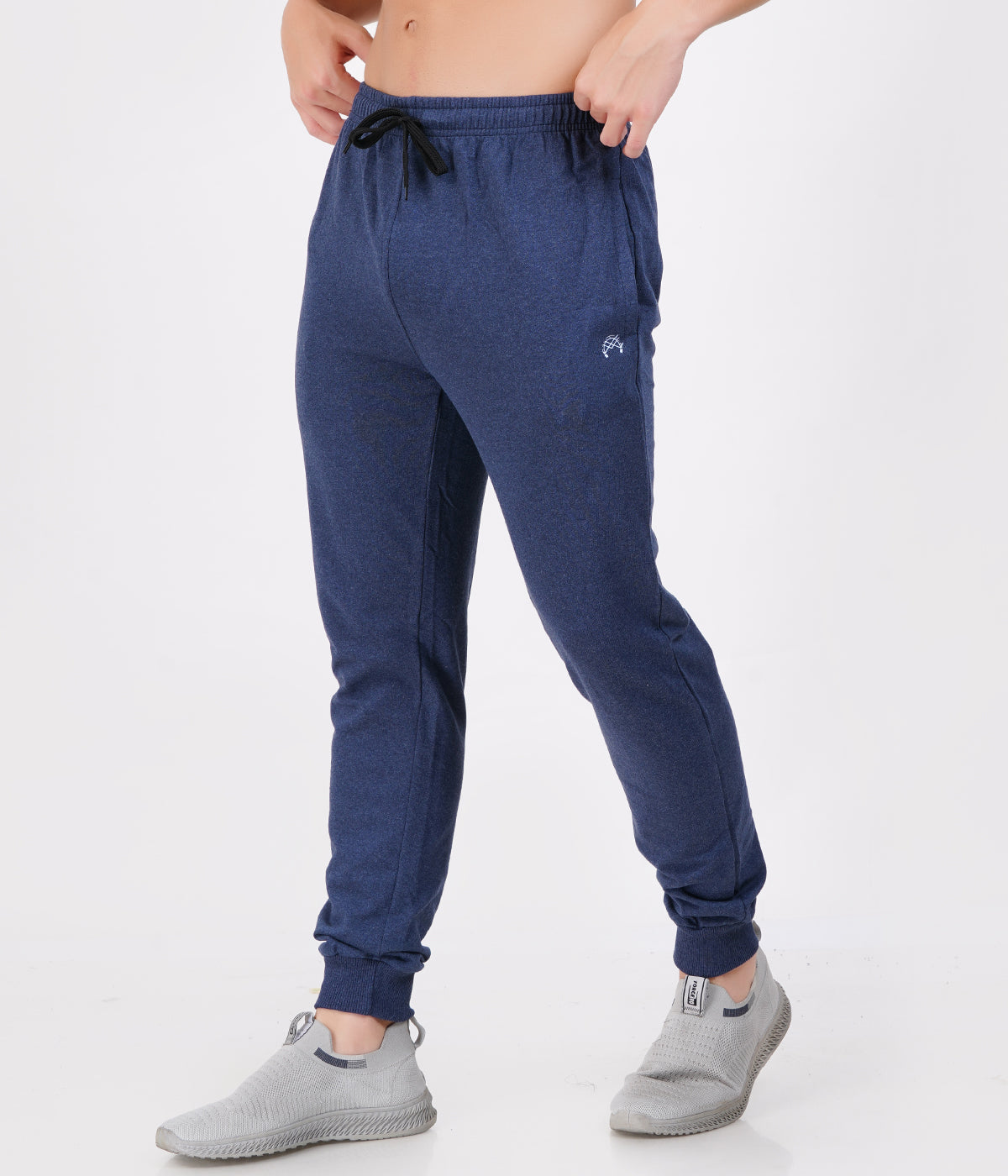 Men’s Slim Fit Recycled Cotton Joggers – Pack of 5 (Multicolor) | Navy, Navy Melange, Black, Charcoal, Grey Melange | M–XXL