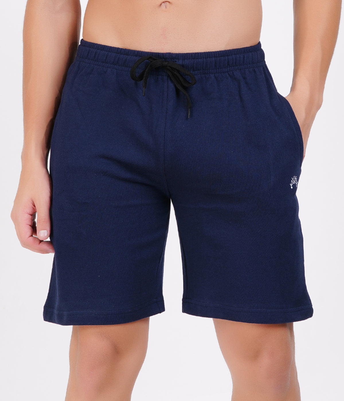 Navy Loop knit Shorts | 100% Recycled Cotton