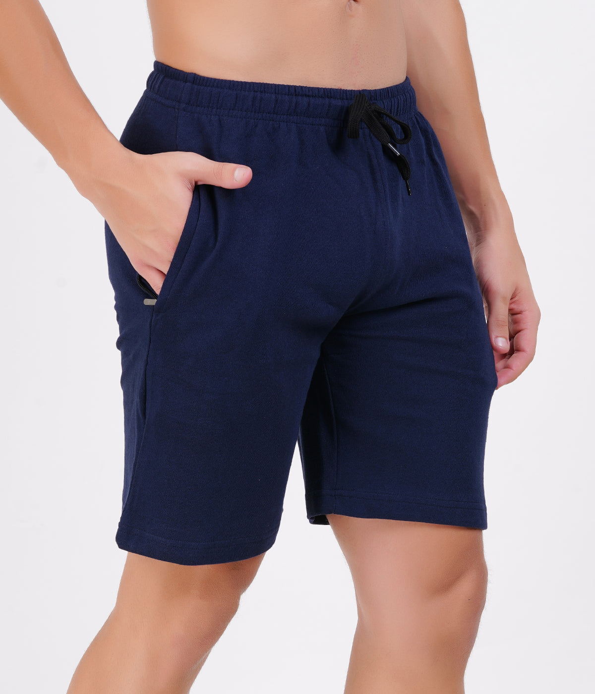Navy Loop knit Shorts | 100% Recycled Cotton