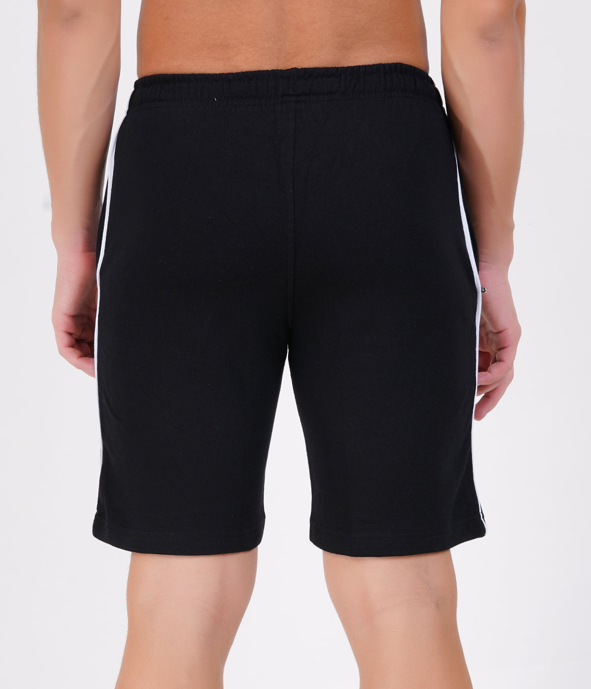 Men’s Black Basic Piping Shorts | 100% Recycled Cotton | Everyday Essential