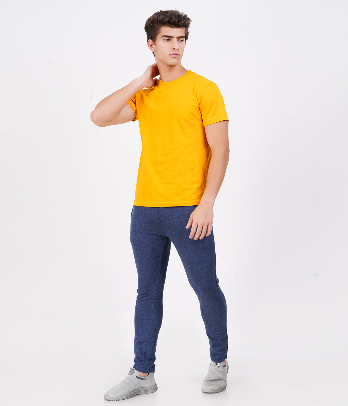 Melange Grey Basic Track Pants – Slim Fit | Pack of 1