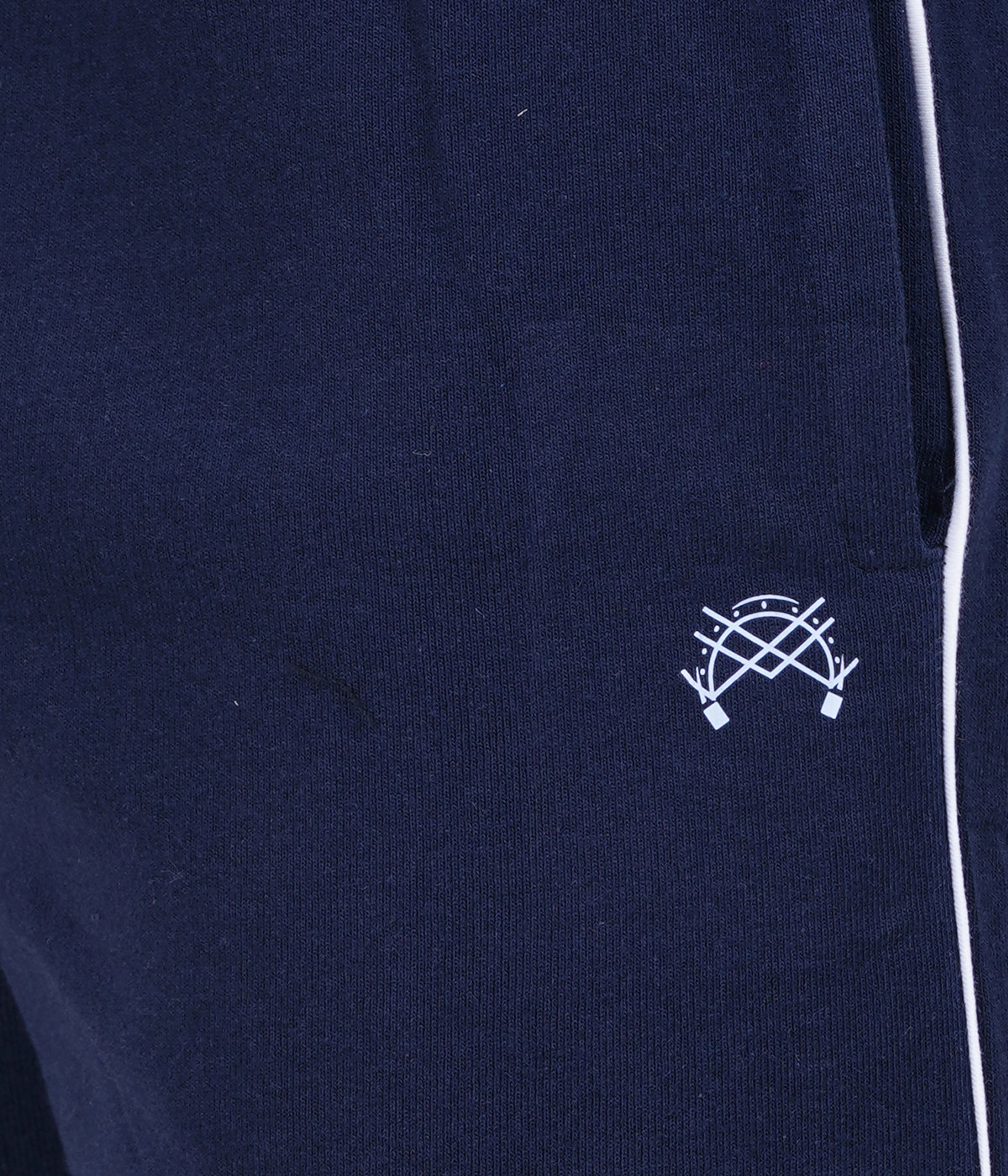 Men’s Navy Basic Piping Shorts | 100% Recycled Cotton | Comfort Fit Everyday Wear