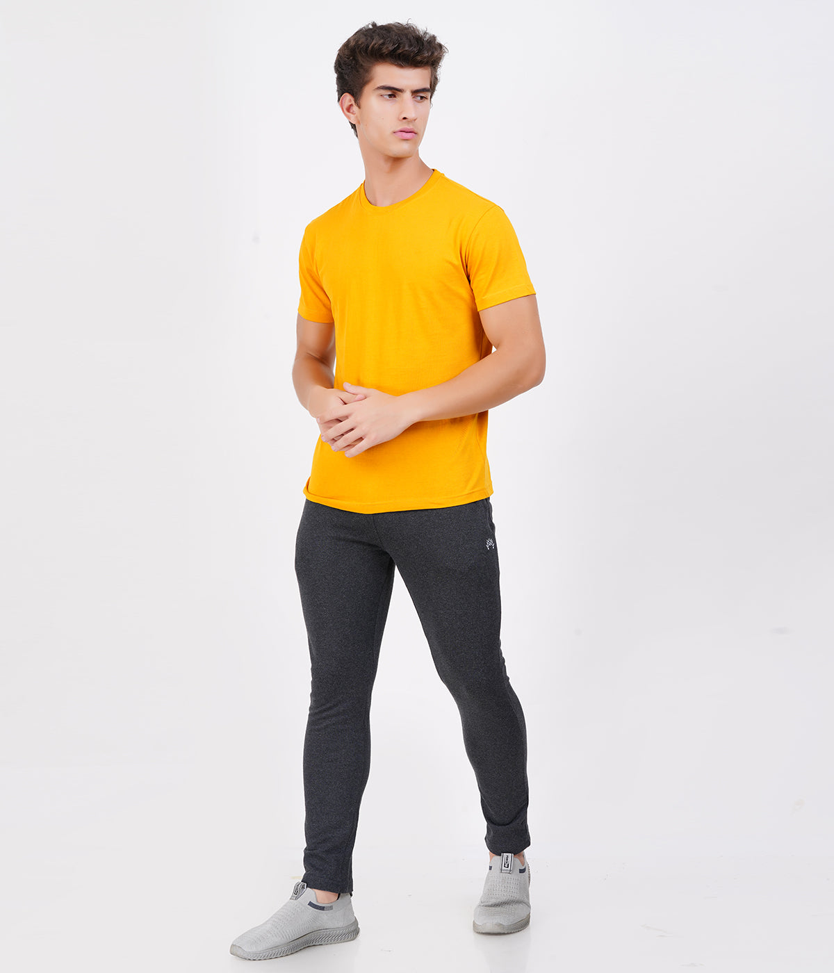 Charcoal Basic Track Pants – Slim Fit | Pack of 1
