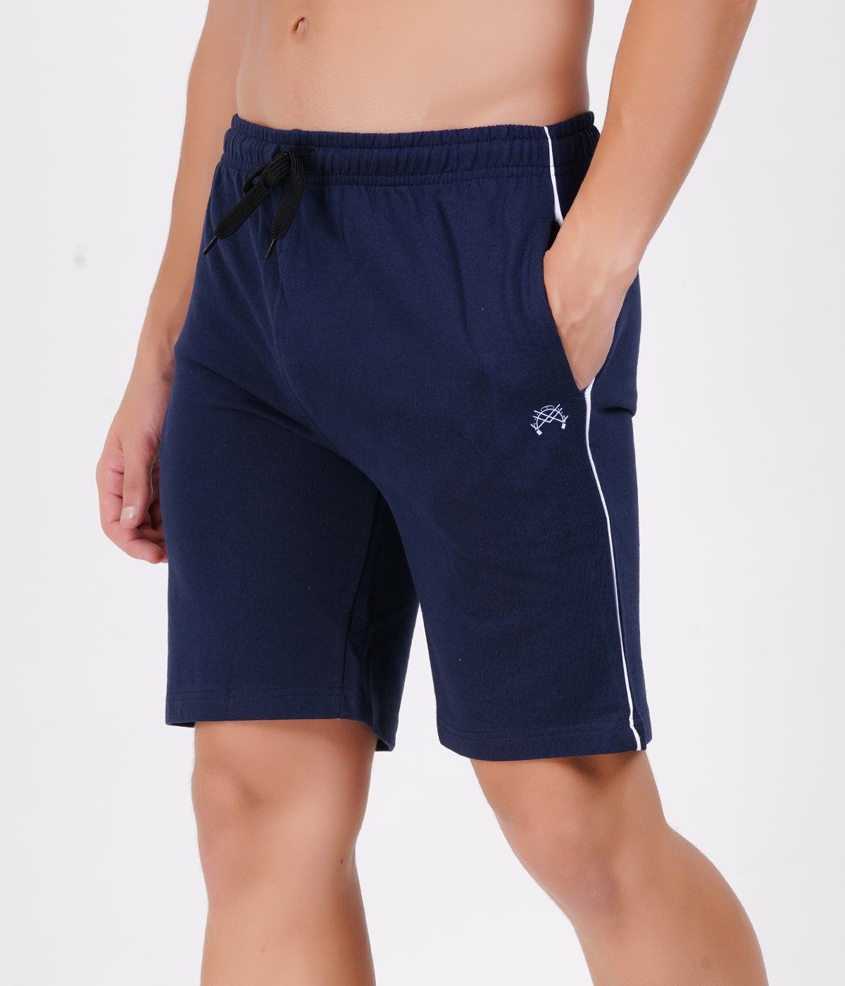 Men’s Basic Piping Shorts Combo | 100% Recycled Cotton | Loopknit Comfort – Pack of 3 (Multi-Color)
