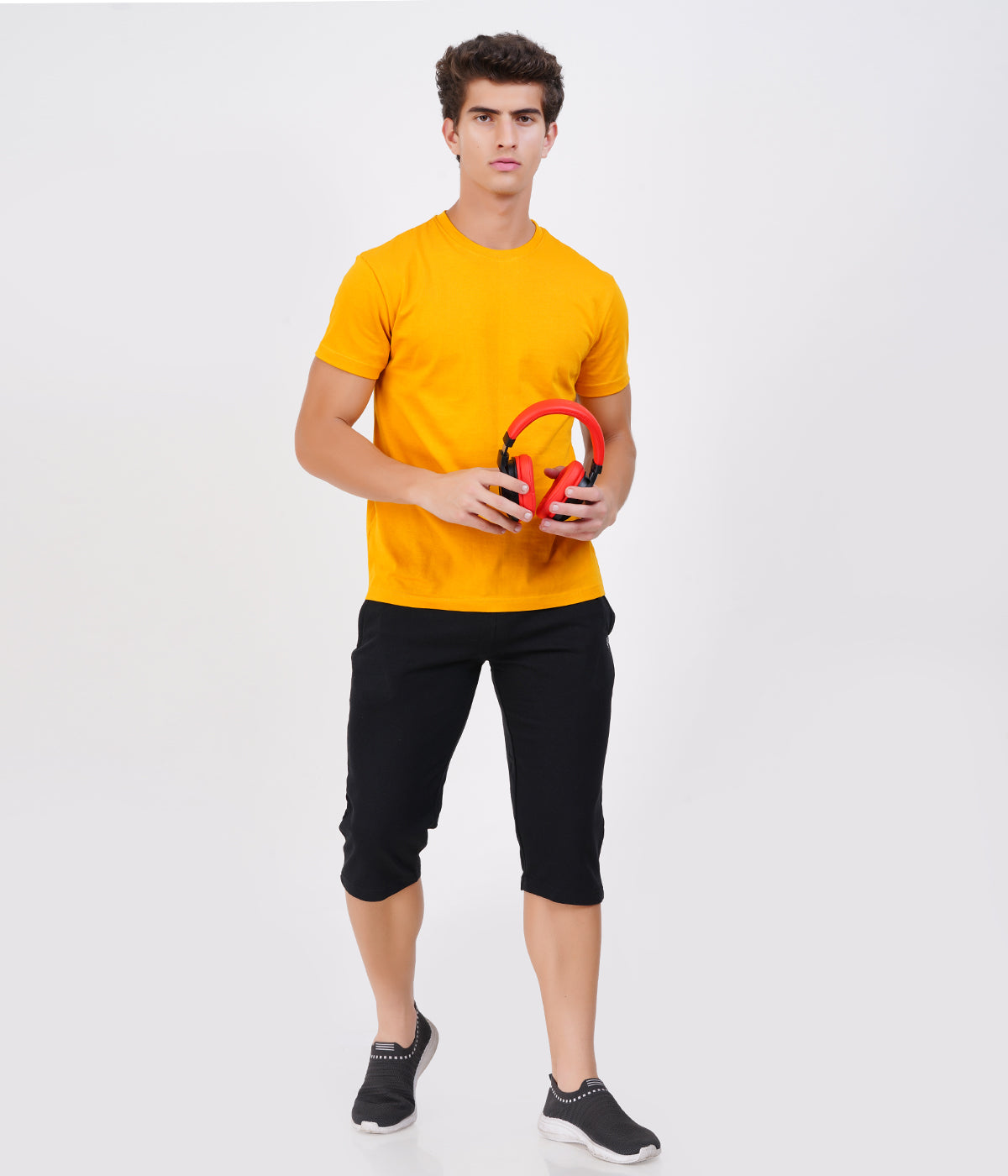 Black 3/4th Shorts – Bold, Sleek & Versatile