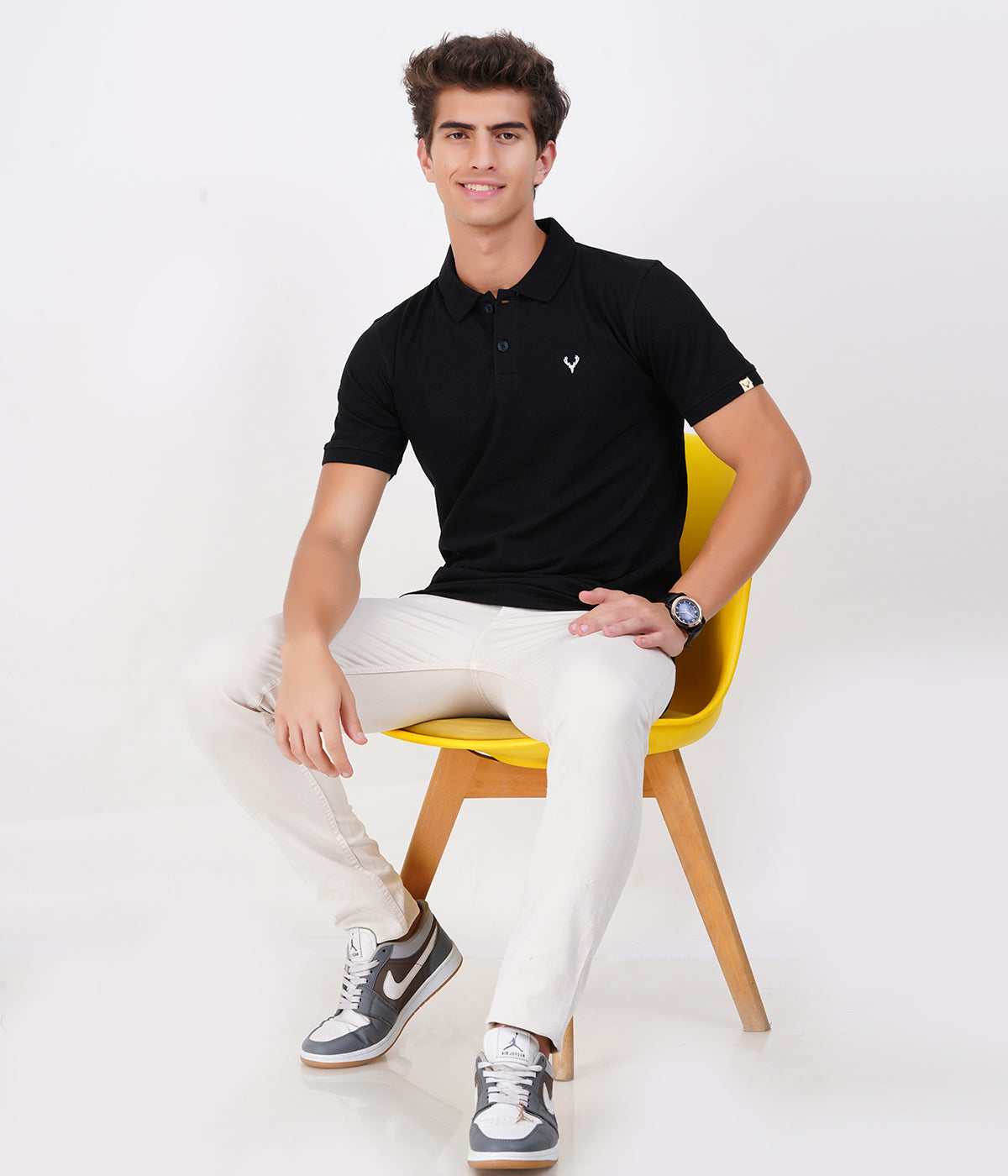 Everyday Essential Men’s Active Combo | Collared T-Shirt without Pocket + Track Pants + Piping Shorts