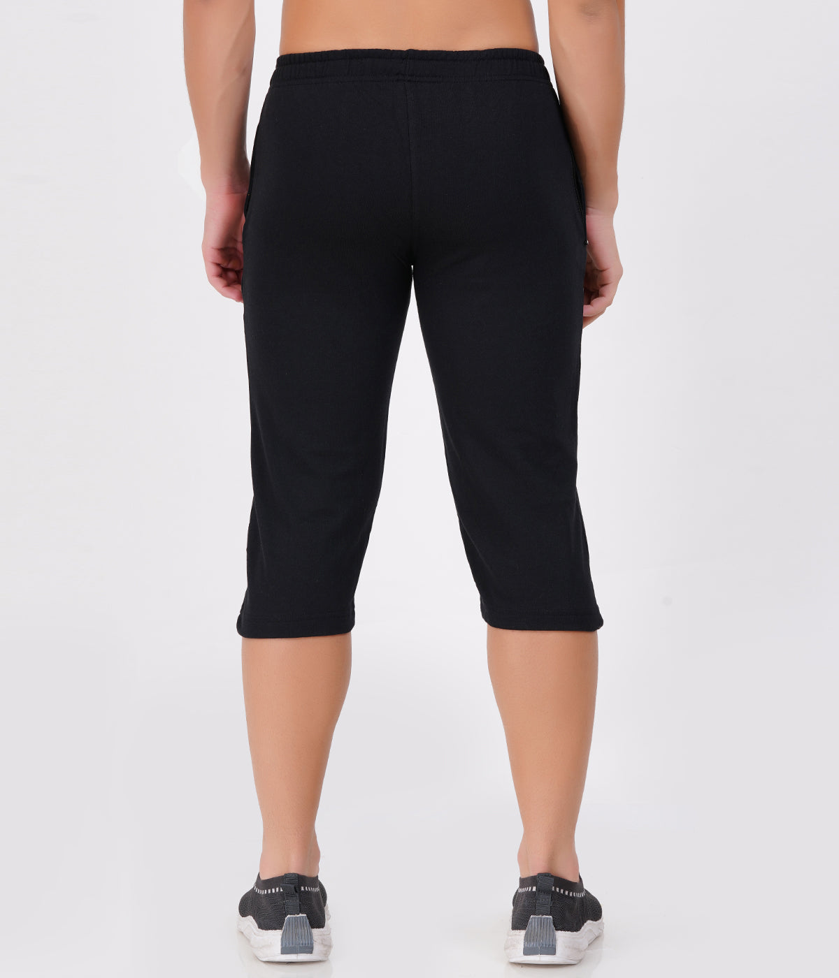 Black 3/4th Shorts – Bold, Sleek & Versatile