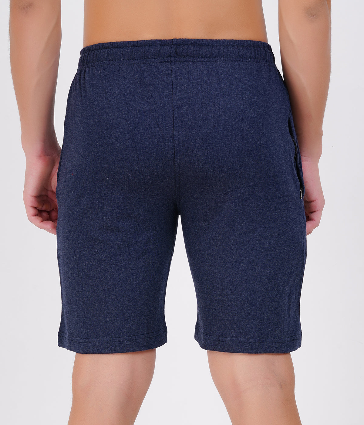 Navy Melange Loopknit Shorts  | Soft & Durable