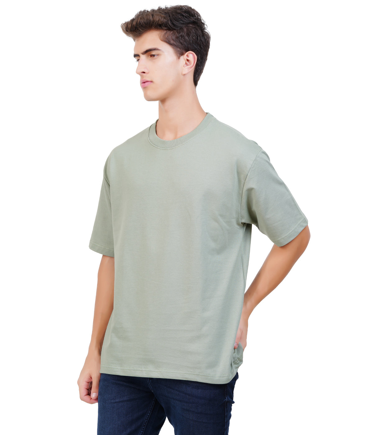 Oversized 100% Cotton T-Shirt – Aqua Green | Fresh and Vibrant Style