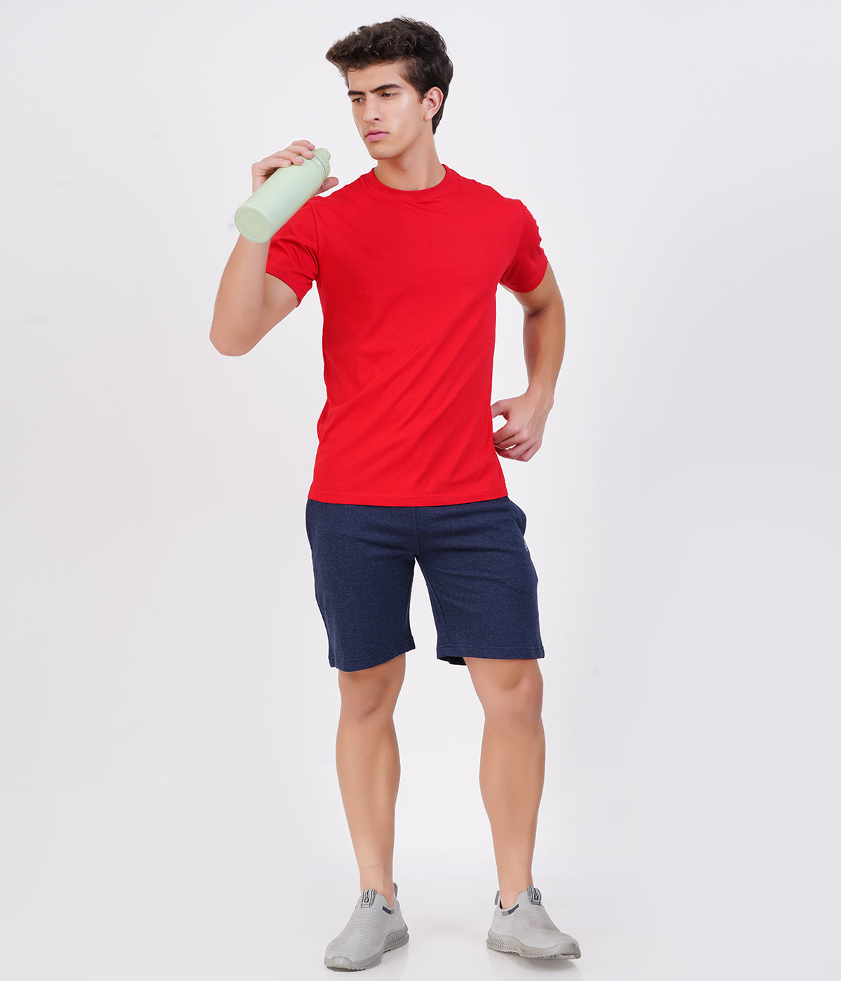 Navy Melange Loopknit Shorts  | Soft & Durable