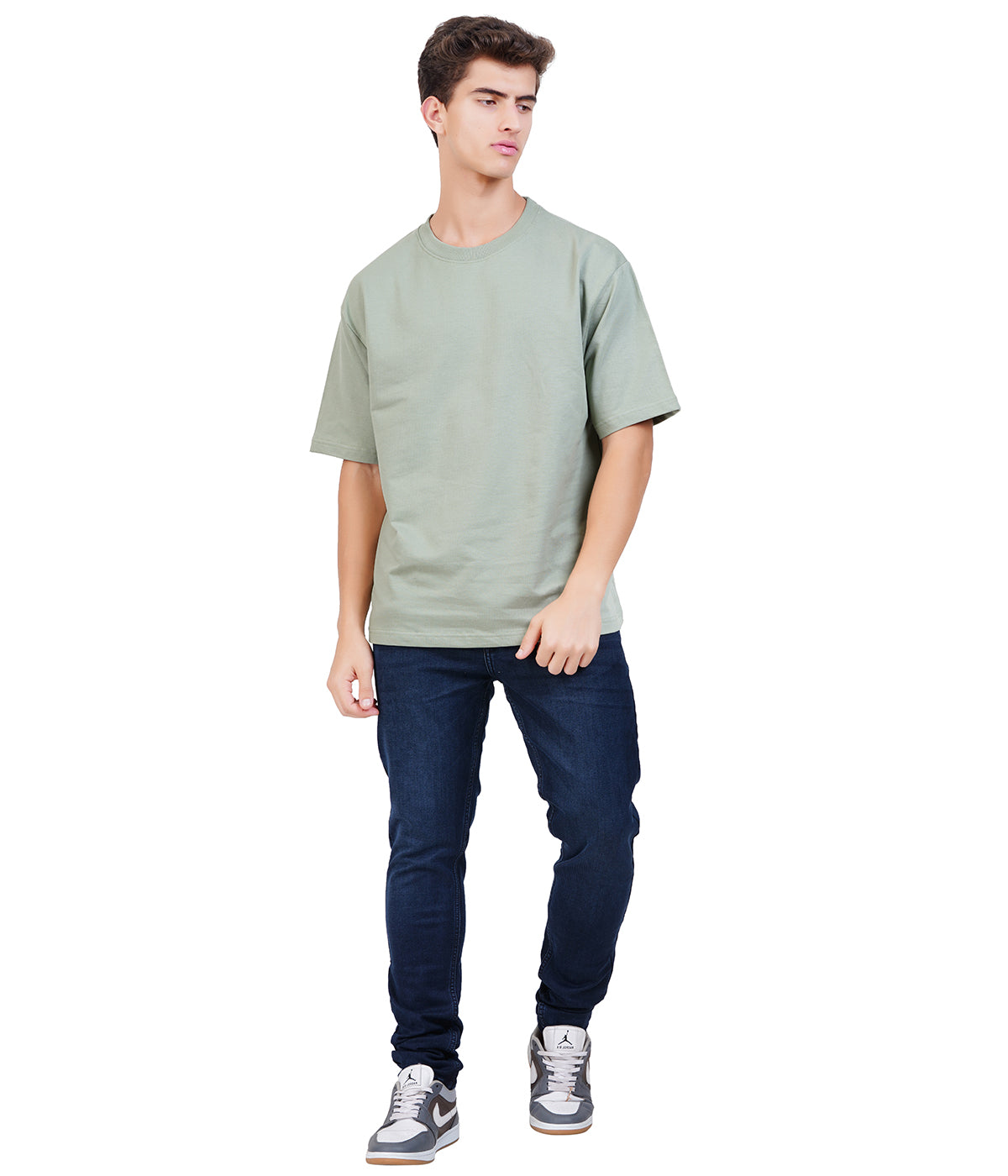 Oversized 100% Cotton T-Shirt – Aqua Green | Fresh and Vibrant Style