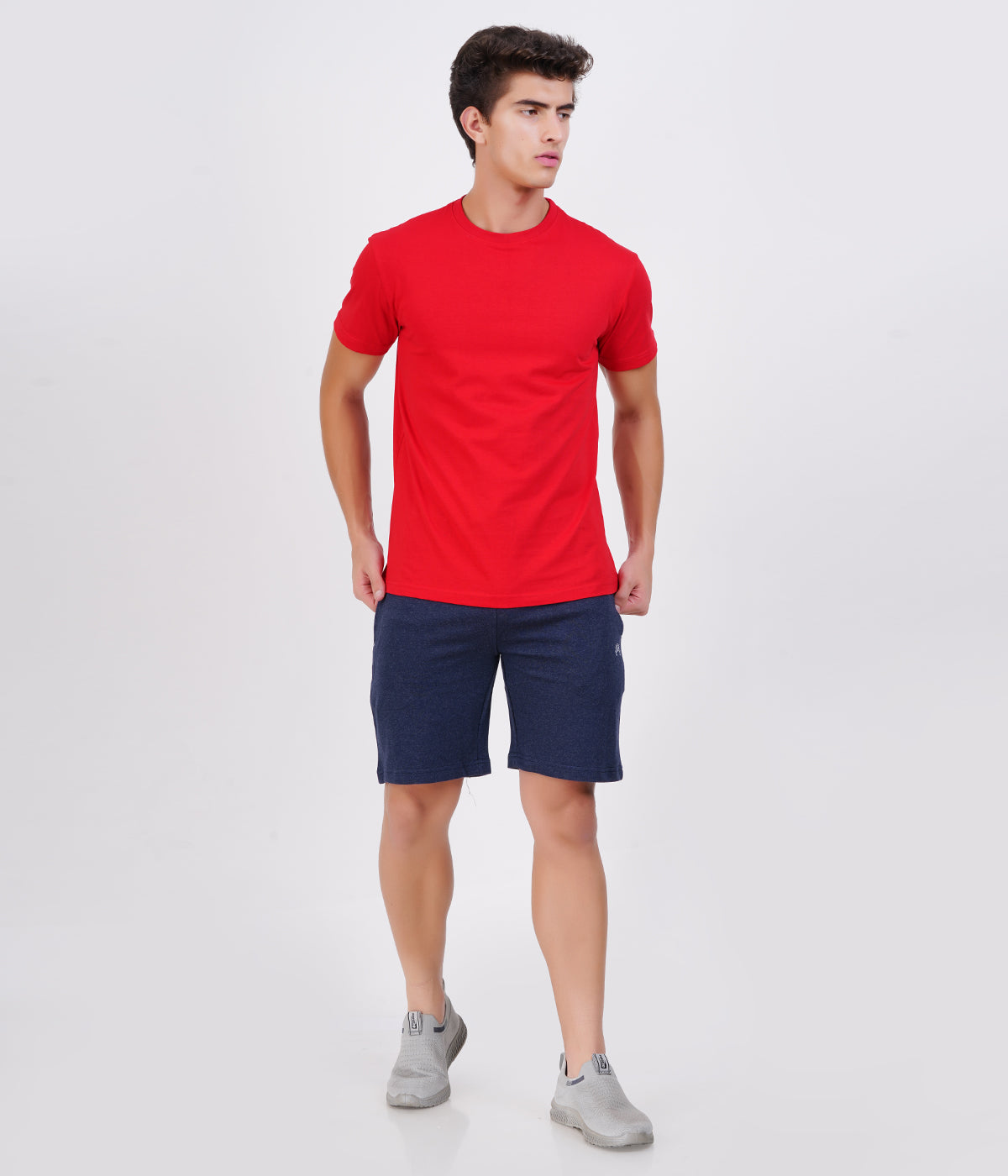 Navy Melange Loopknit Shorts  | Soft & Durable