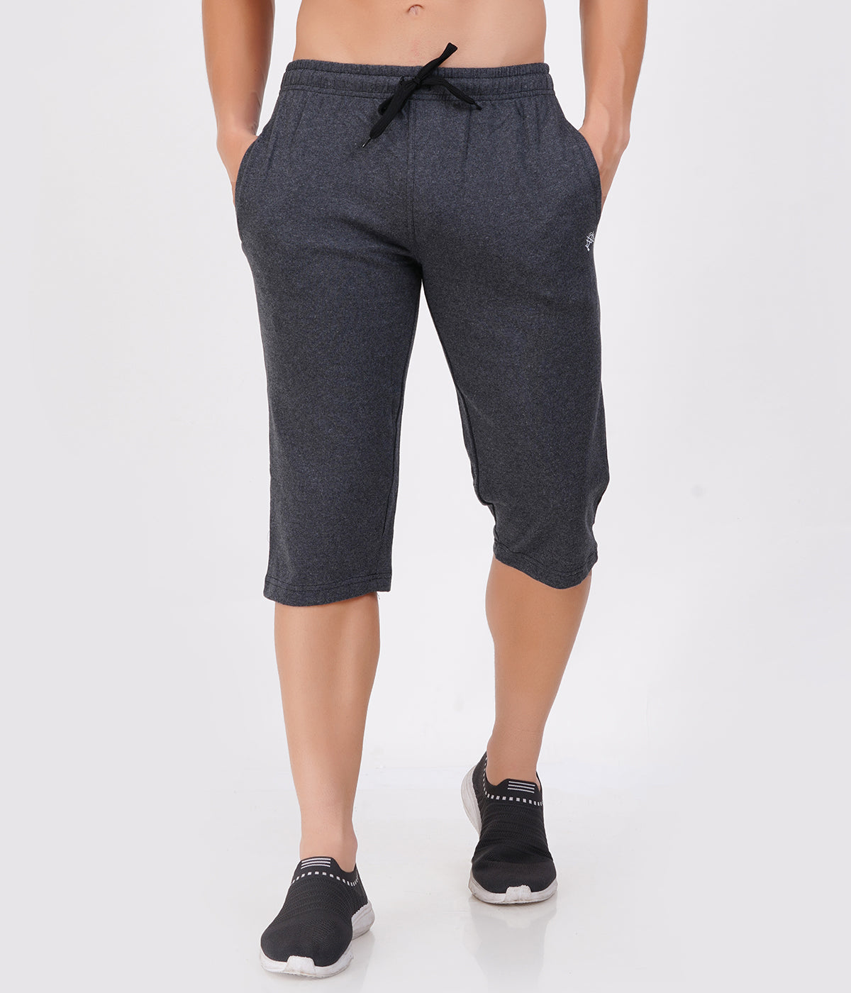 Charcoal 3/4th Shorts – Smart Neutral for Modern Wardrobe