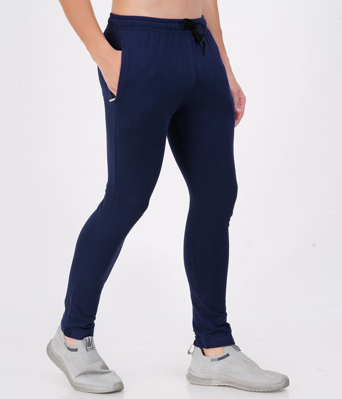 Navy Blue Basic Track Pants – Slim Fit | Pack of 1