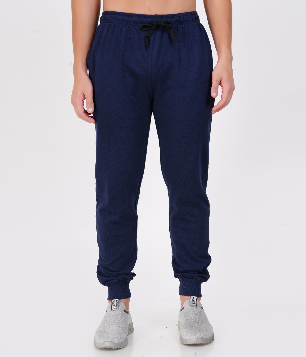 Navy Slim Fit Recycled Cotton Joggers for Men