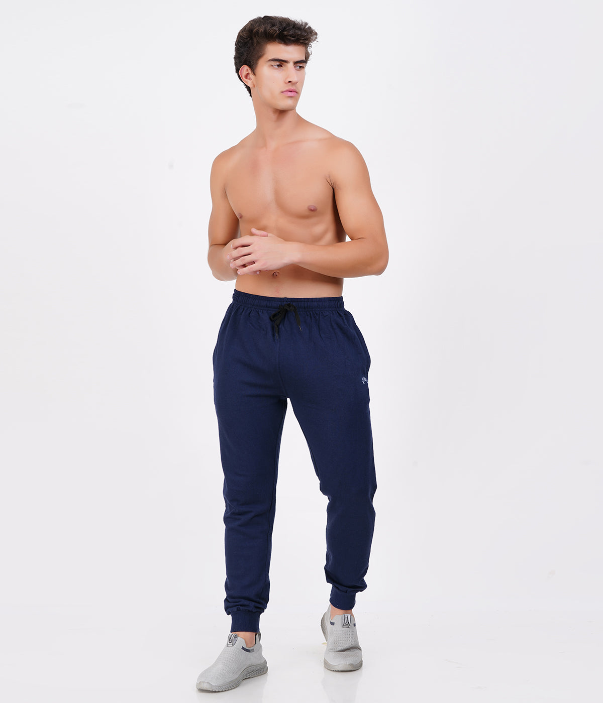 Men’s Slim Fit Recycled Cotton Joggers – Pack of 3 (Multicolor) | Navy, Navy Melange, Charcoal | M–XXL
