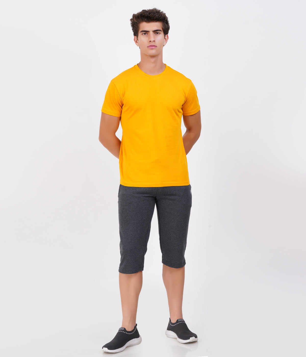 Charcoal 3/4th Shorts – Smart Neutral for Modern Wardrobe