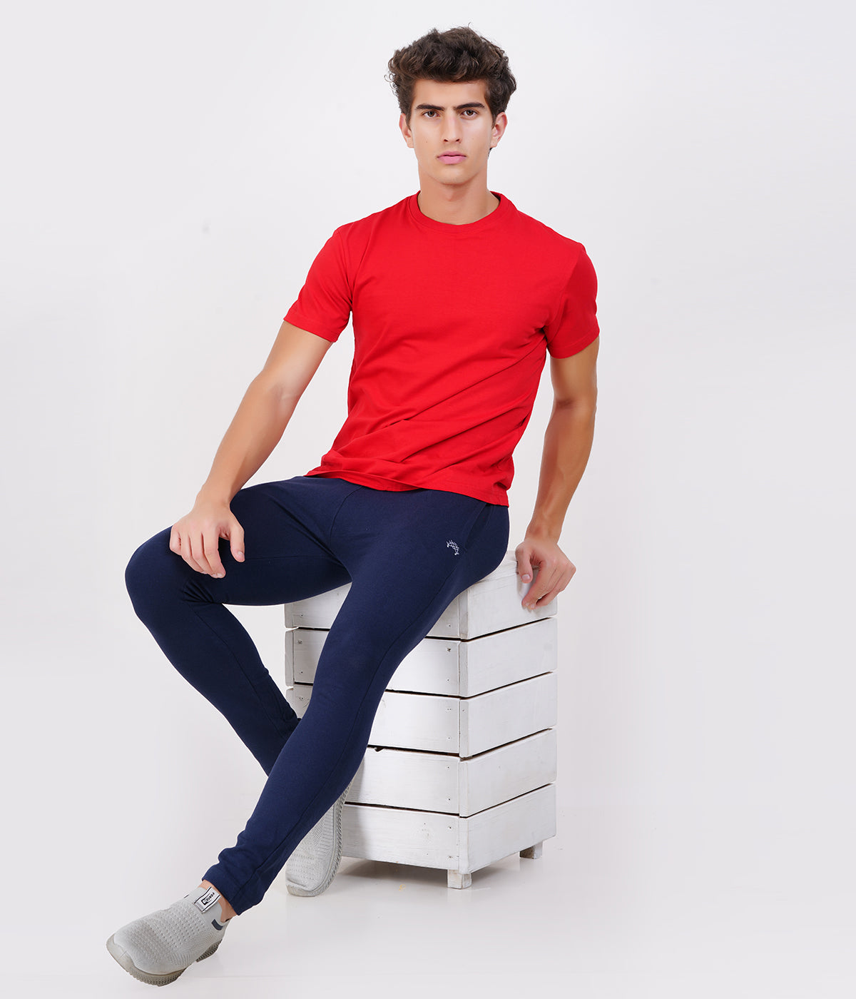 Navy Blue Basic Track Pants – Slim Fit | Pack of 1