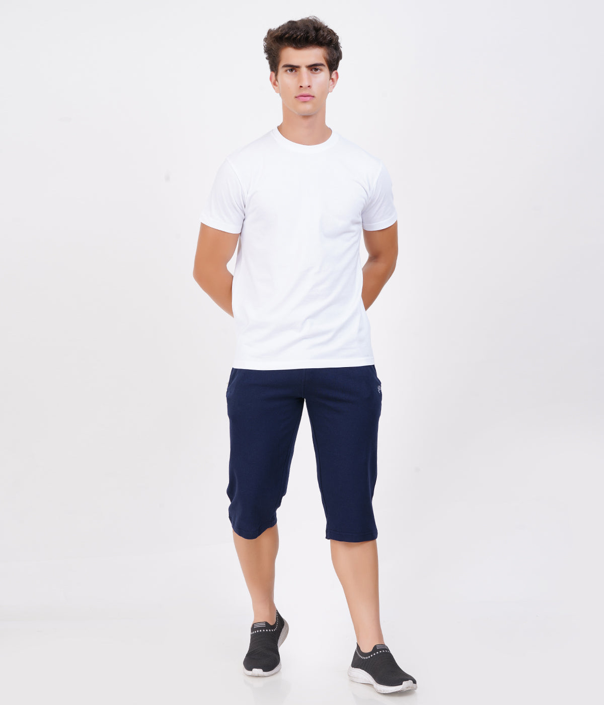 Navy 3/4th Shorts – Everyday Comfort in Classic Style
