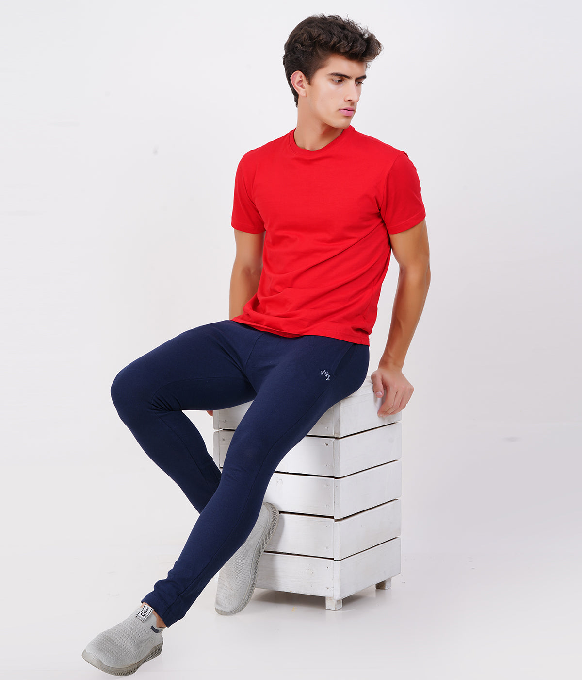 Navy Blue Basic Track Pants – Slim Fit | Pack of 1