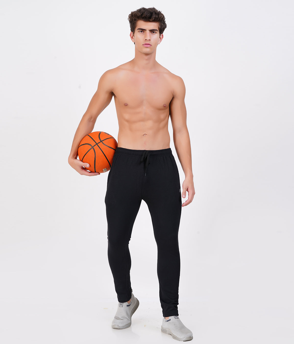 Black Basic Track Pants – Slim Fit | Pack of 1