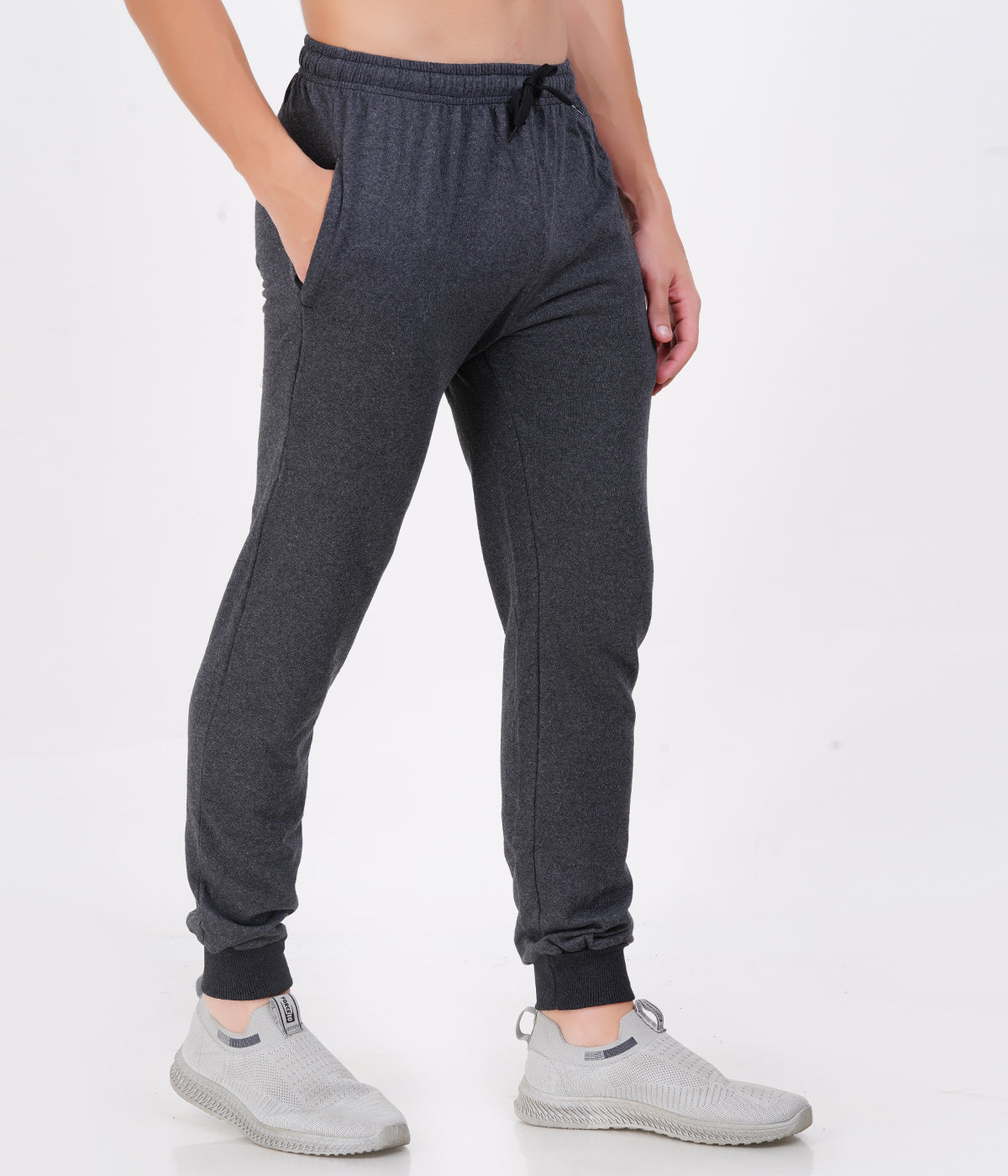 Charcoal Slim Fit Recycled Cotton Joggers for Men