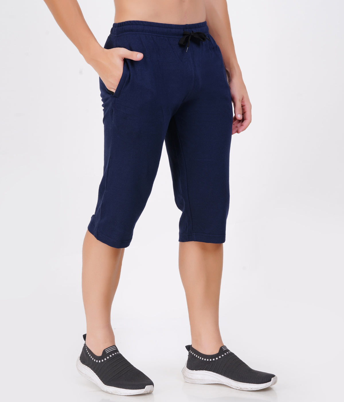 Navy 3/4th Shorts – Everyday Comfort in Classic Style