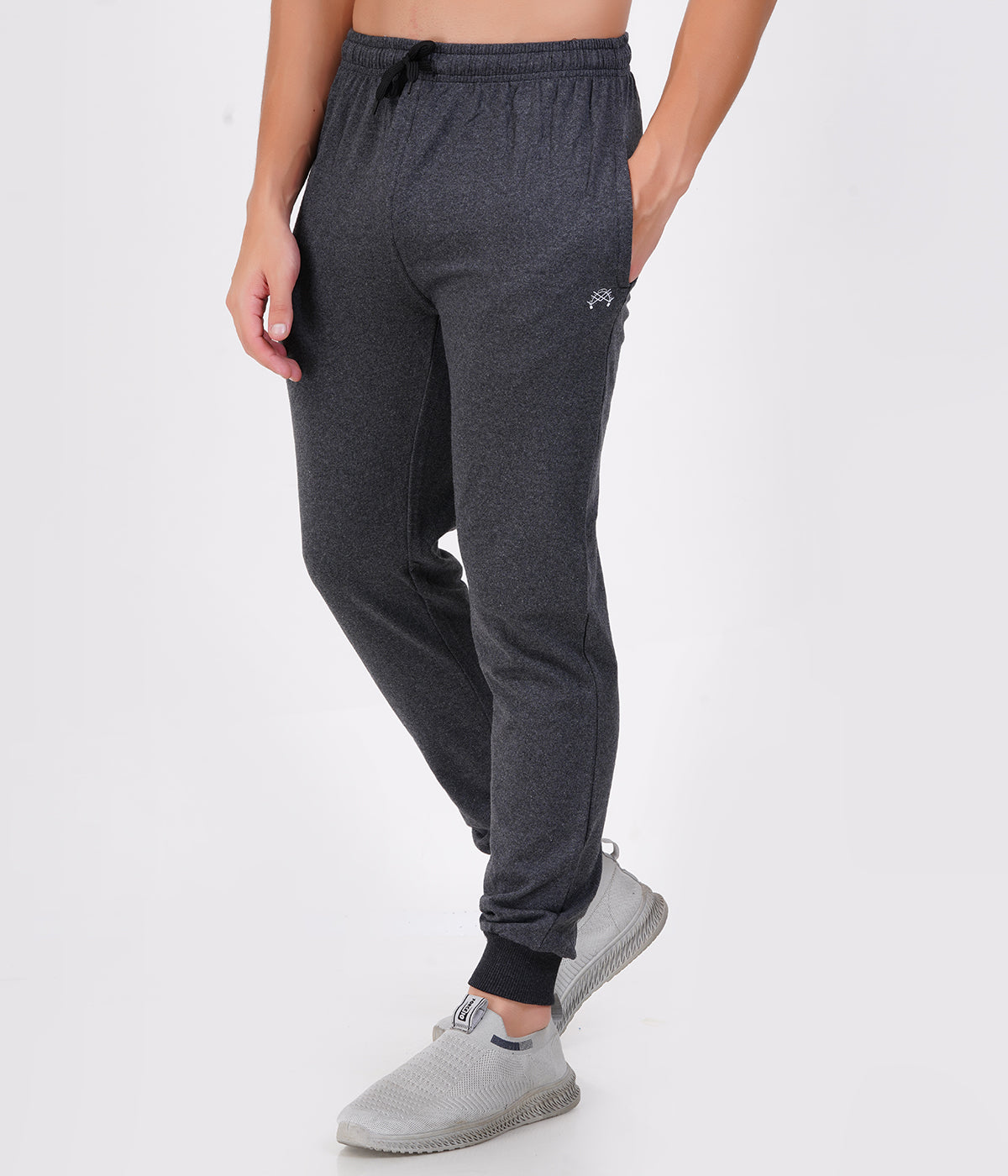 Charcoal Slim Fit Recycled Cotton Joggers for Men