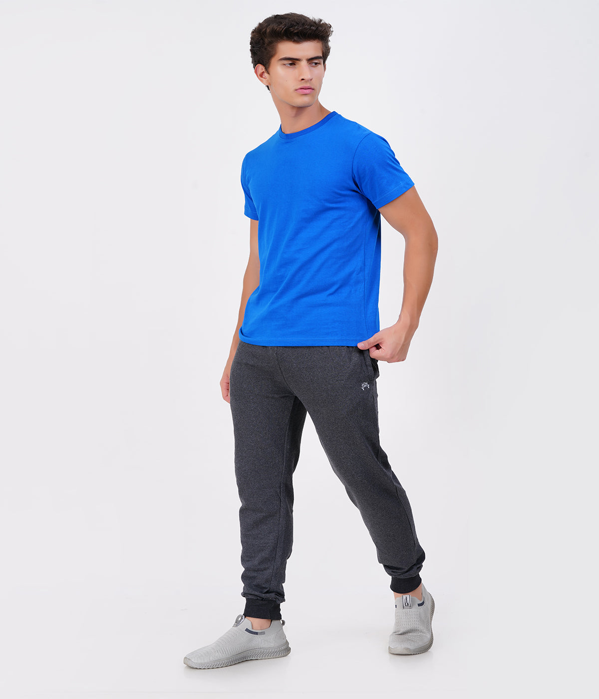 Charcoal Slim Fit Recycled Cotton Joggers for Men