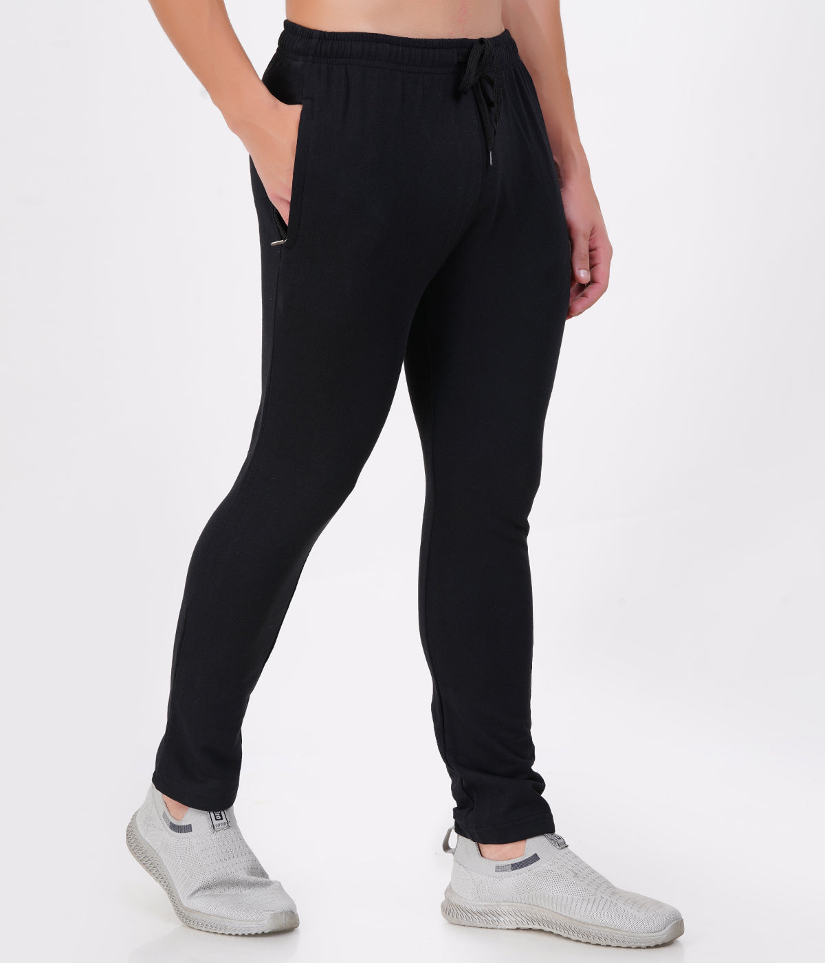 Black Basic Track Pants – Slim Fit | Pack of 1