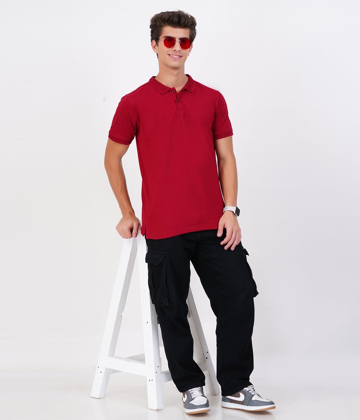 Men’s 100% Cotton Collar T-Shirts – Pack of 3 (Multi-Color) | Bio Wash Airtex | Regular Fit