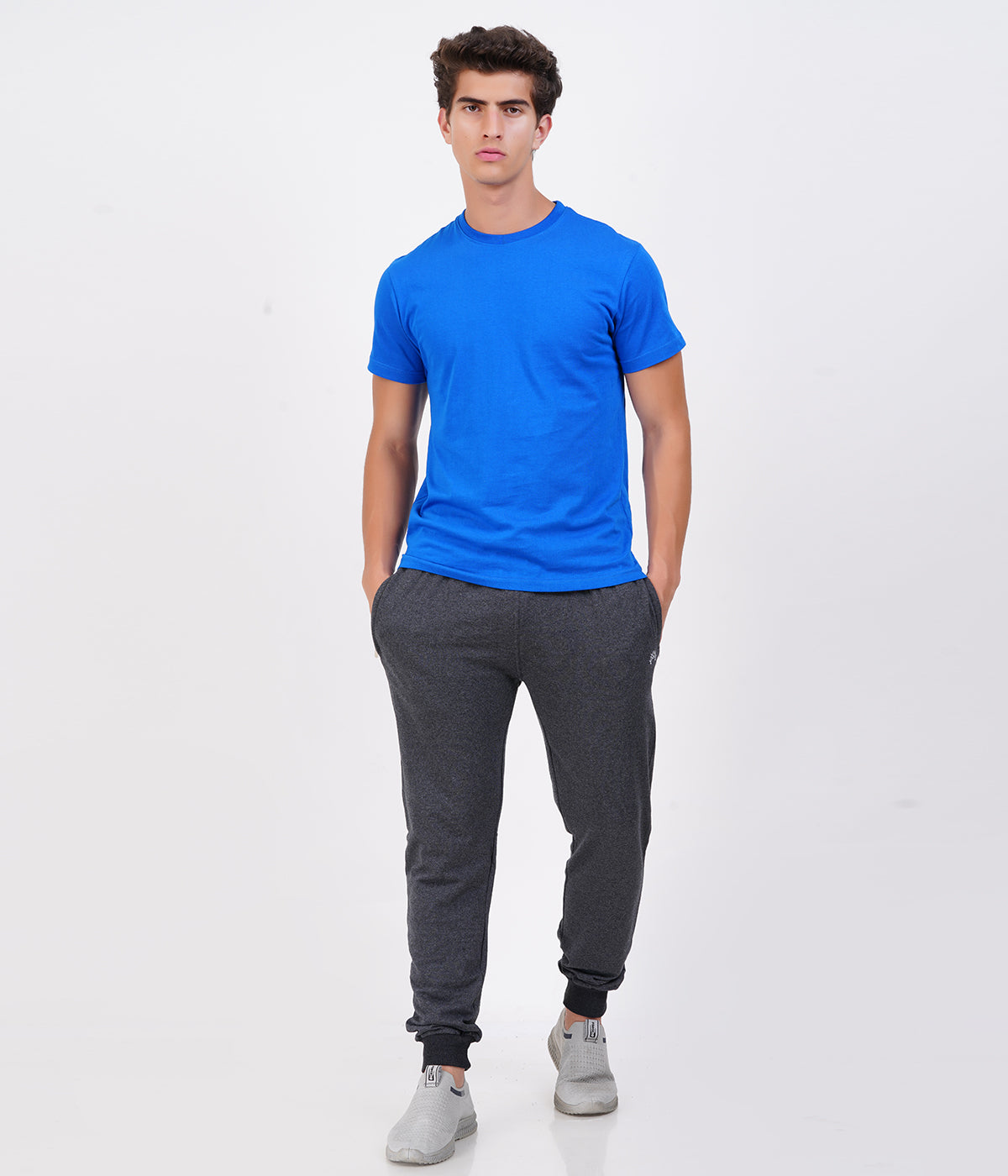 Charcoal Slim Fit Recycled Cotton Joggers for Men