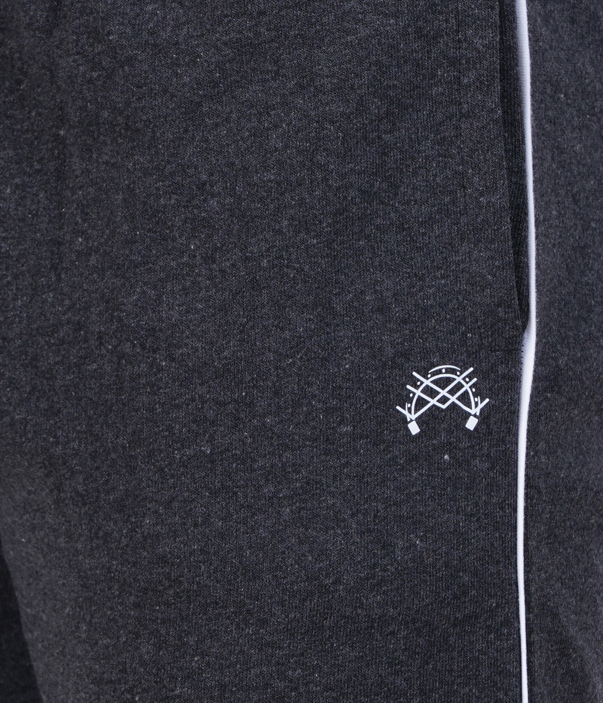 Men’s Charcoal Basic Piping Shorts | Recycled Cotton Loopknit | Soft Comfort Fit