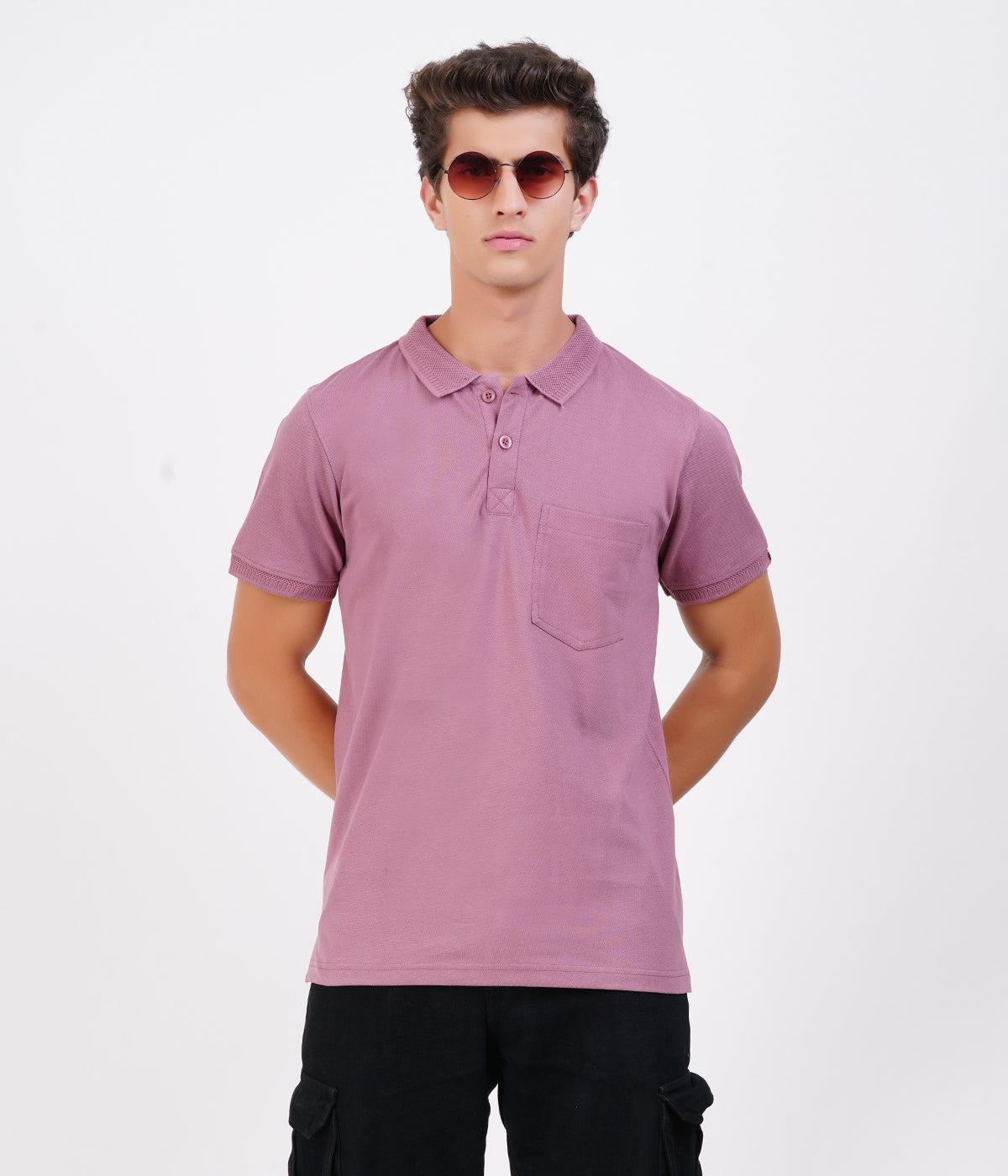 Men’s 100% Cotton Collar T-Shirt with Pocket – Pack of 5 | Bio-Wash Airtex 240 GSM | Multicolor Combo