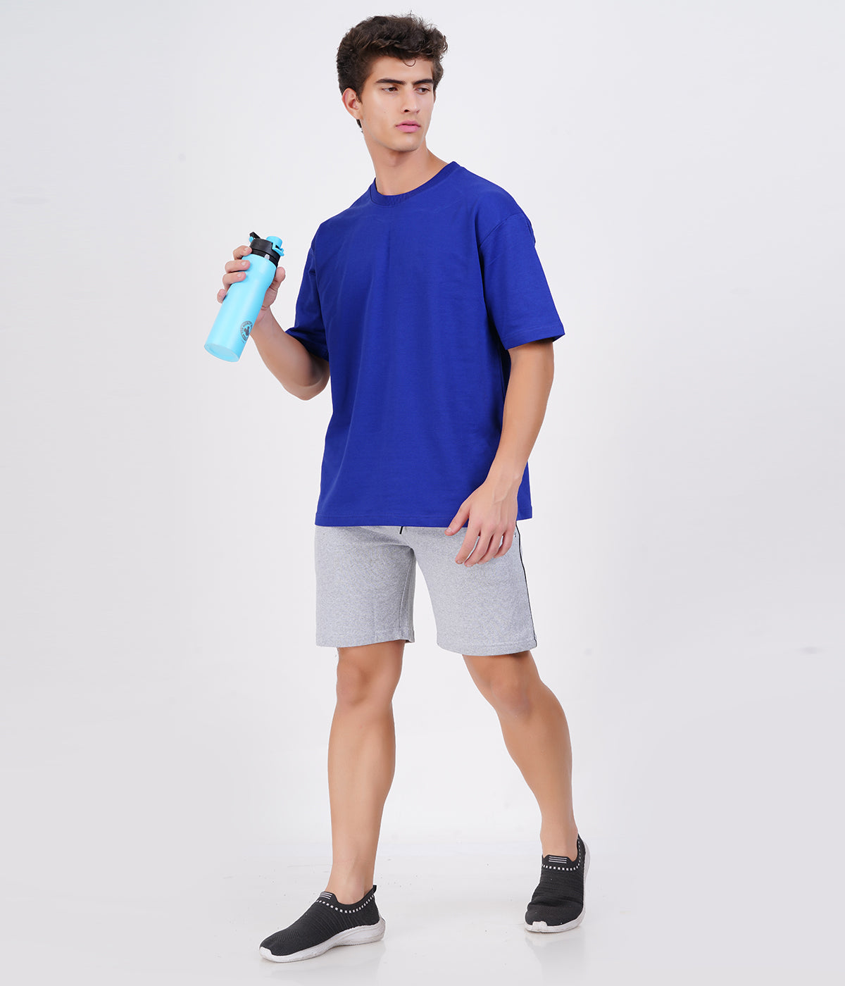 Everyday Essential Men’s Active Combo | Collared T-Shirt without Pocket + Track Pants + Piping Shorts