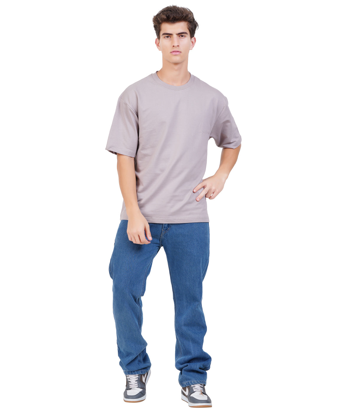 Oversized 100% Cotton T-Shirt – Ash Grey | Everyday Street Essential