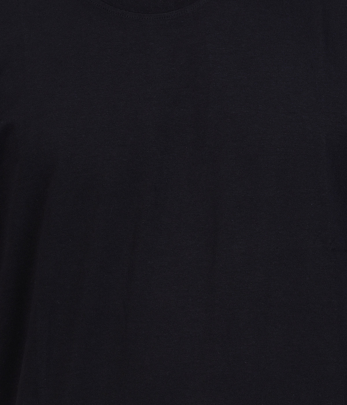 Black Round Neck T-Shirt – Regular Fit Single Jersey Cotton
