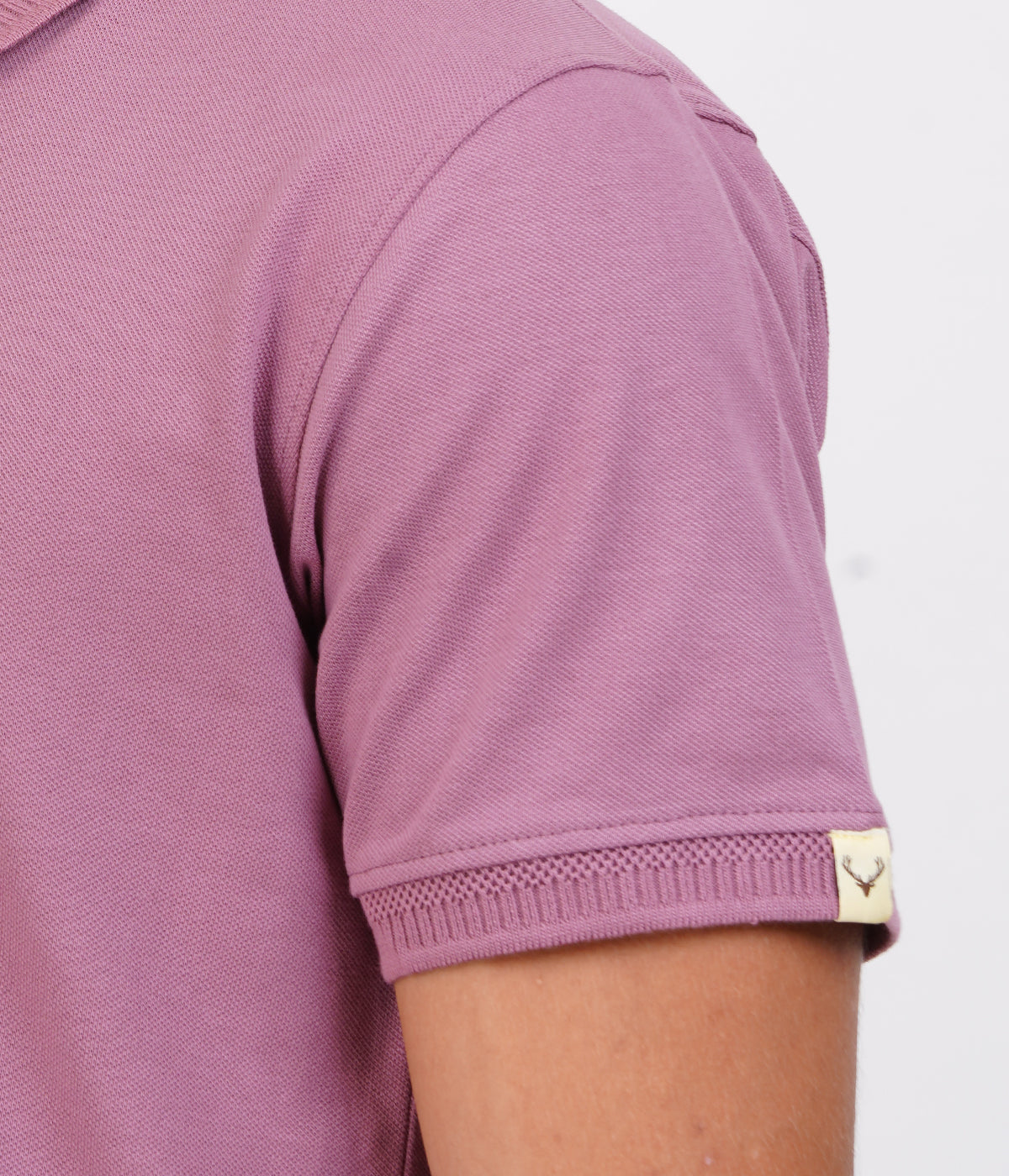 Men’s 100% Cotton Collar T-Shirt – Bio Wash Airtex, Regular Fit (Purple)