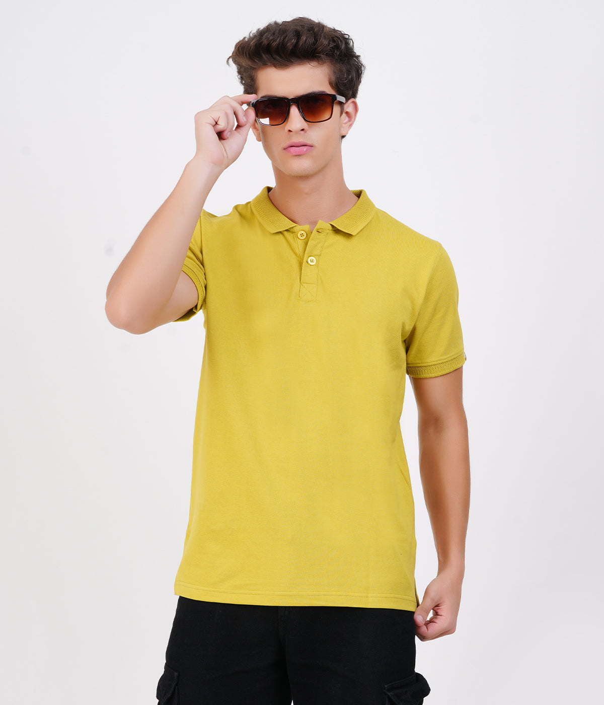 Men’s 100% Cotton Collar T-Shirts – Pack of 5 (Assorted Colors) | Bio Wash Airtex | Regular Fit