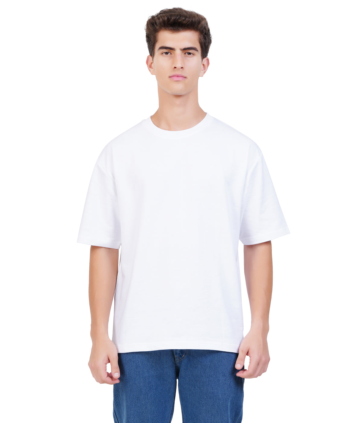 Oversized 100% Cotton T-Shirt – White | Classic Everyday Essential